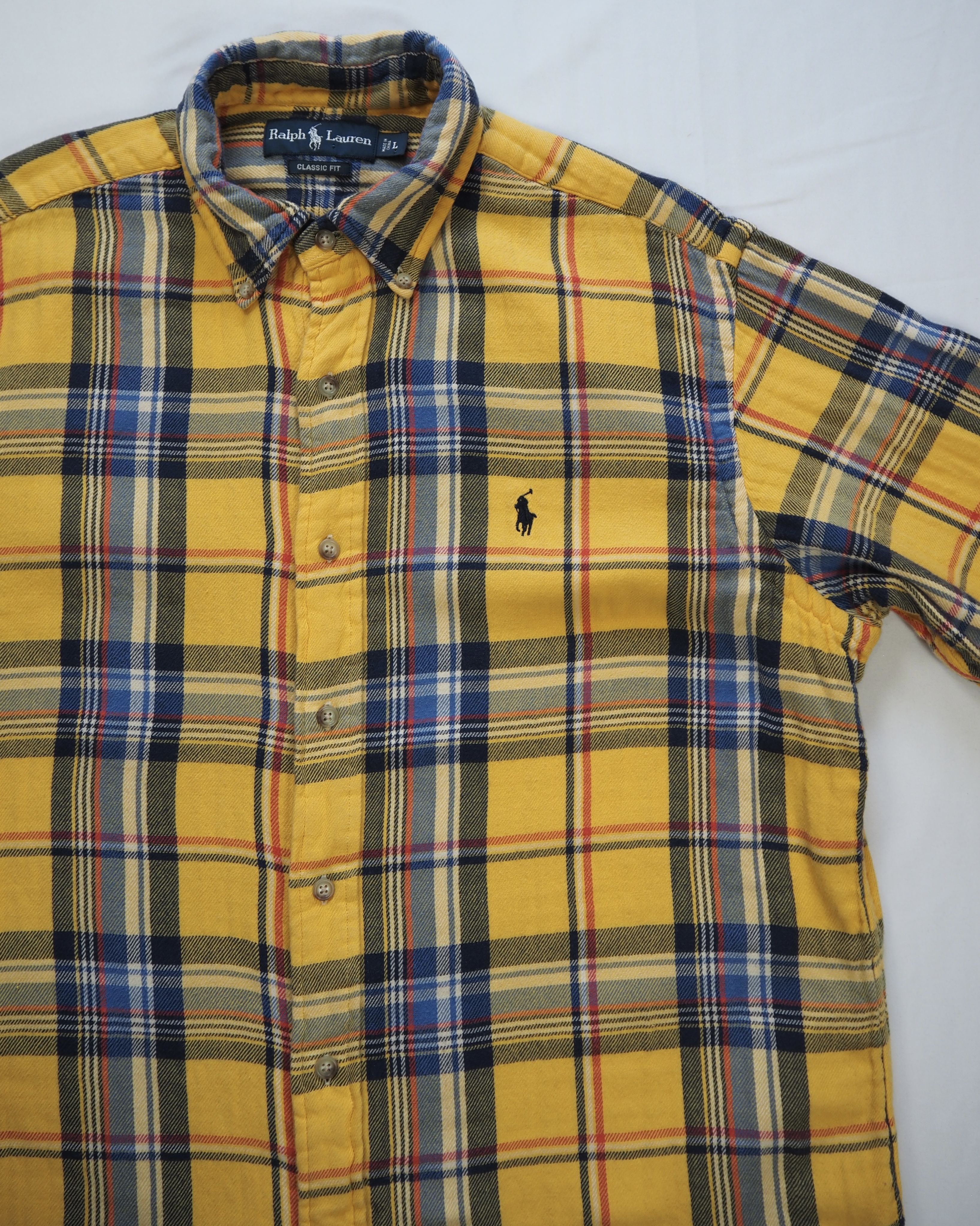 90’s Ralph Lauren ヘヴィネル イエロー Lサイズ の画像 5