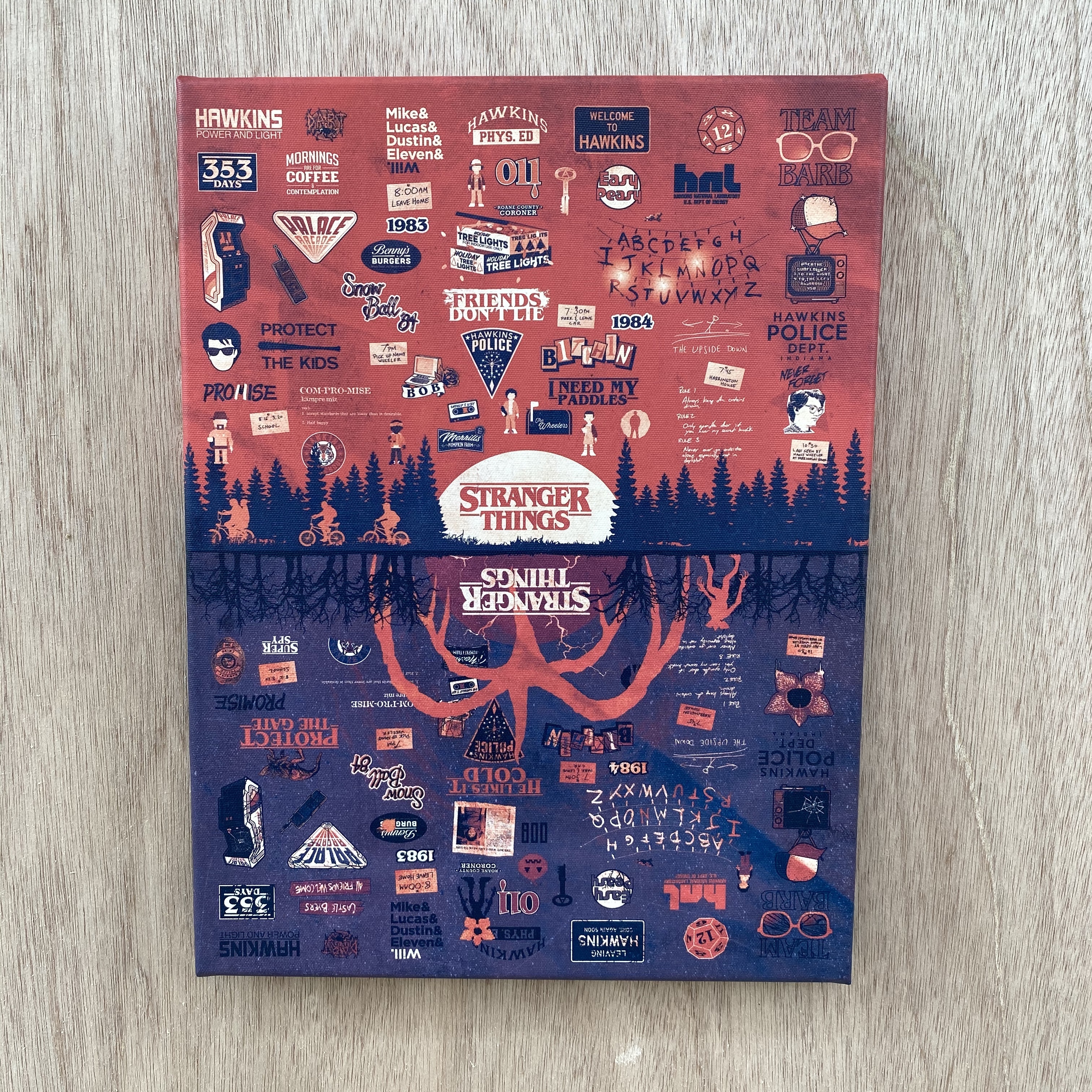 キャンバスアート緊急値下げ38 Off ストレンジャーシングス マインドフレイヤー Foursometoys フォアサムトイズ ポスター 輸入雑貨の専門店