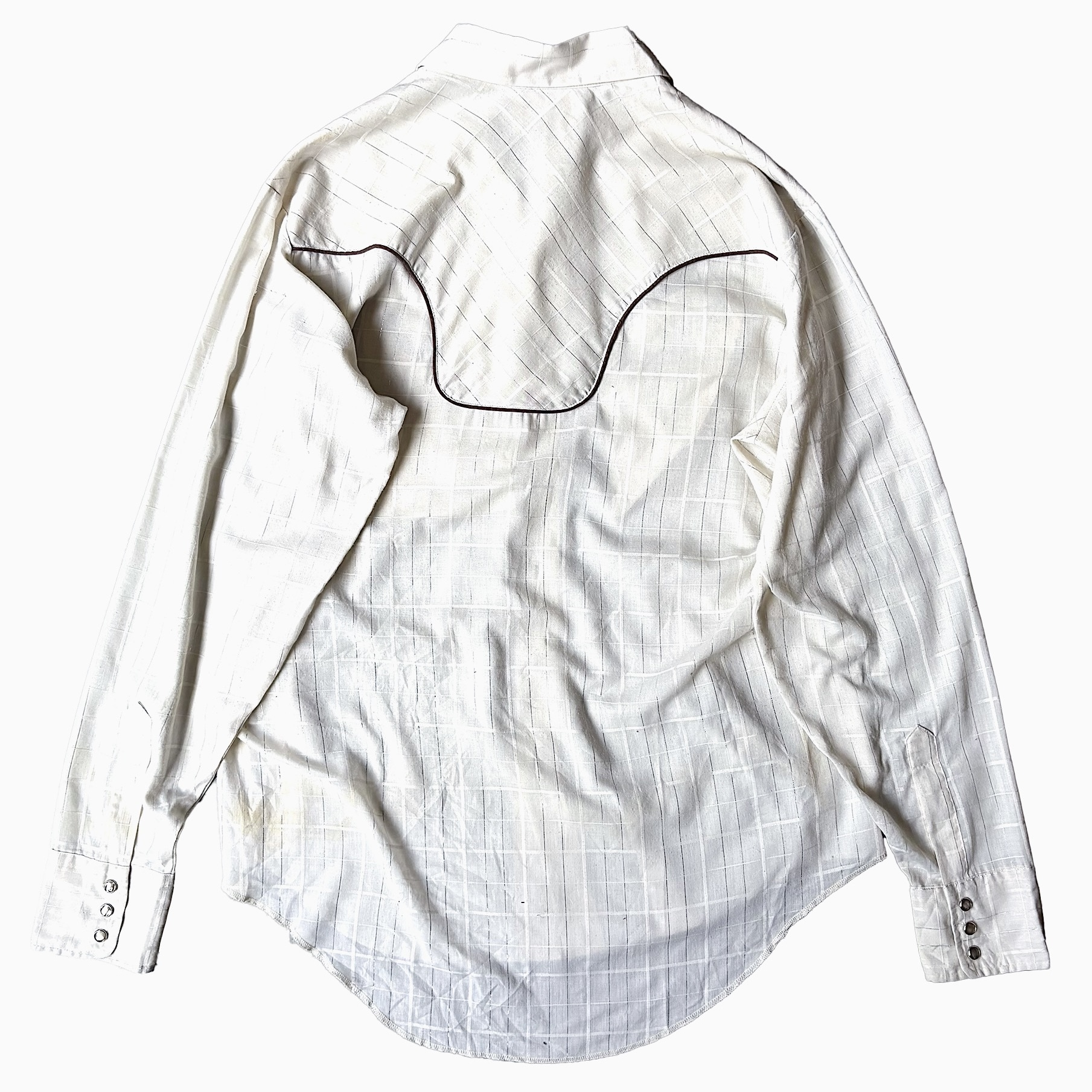 Vintage 70's【Wrangler】Check Western Shirt の画像 2
