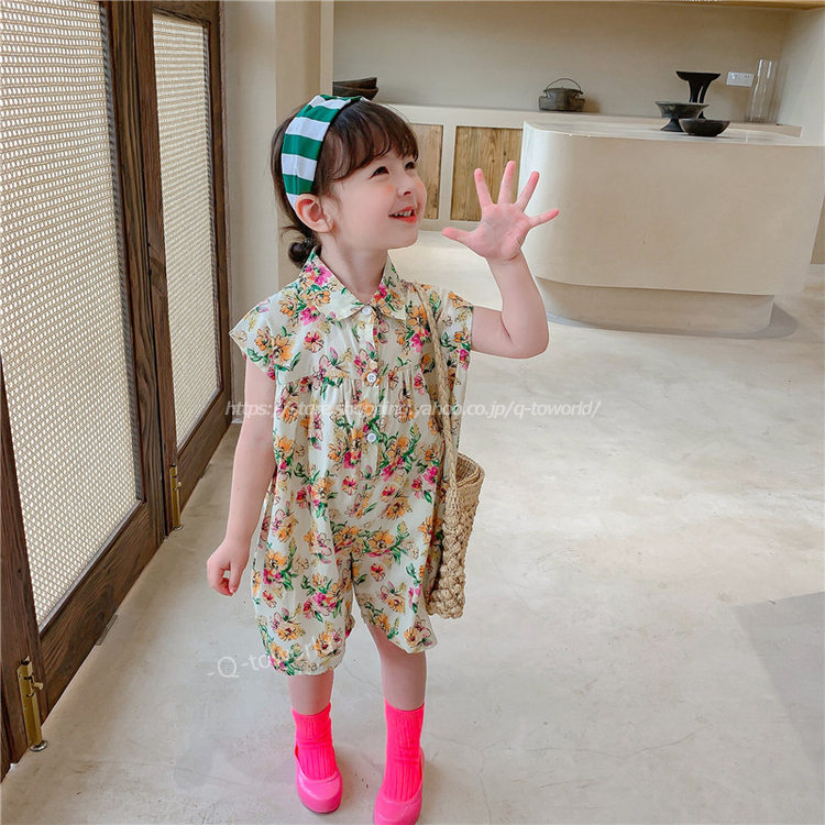 80 130 オールインワン つなぎ ゆったり 花柄 女の子 韓国子供服 子供服 Q Toworld キュートワールド 子供服 メール便は何点でも送料の合計は280円 80 130 オールインワン つなぎ ゆったり 花柄 女の子 韓国子供服 子供服 Q Toworld キュートワールド 子供服 メール便は何点でも送料の合計は280円