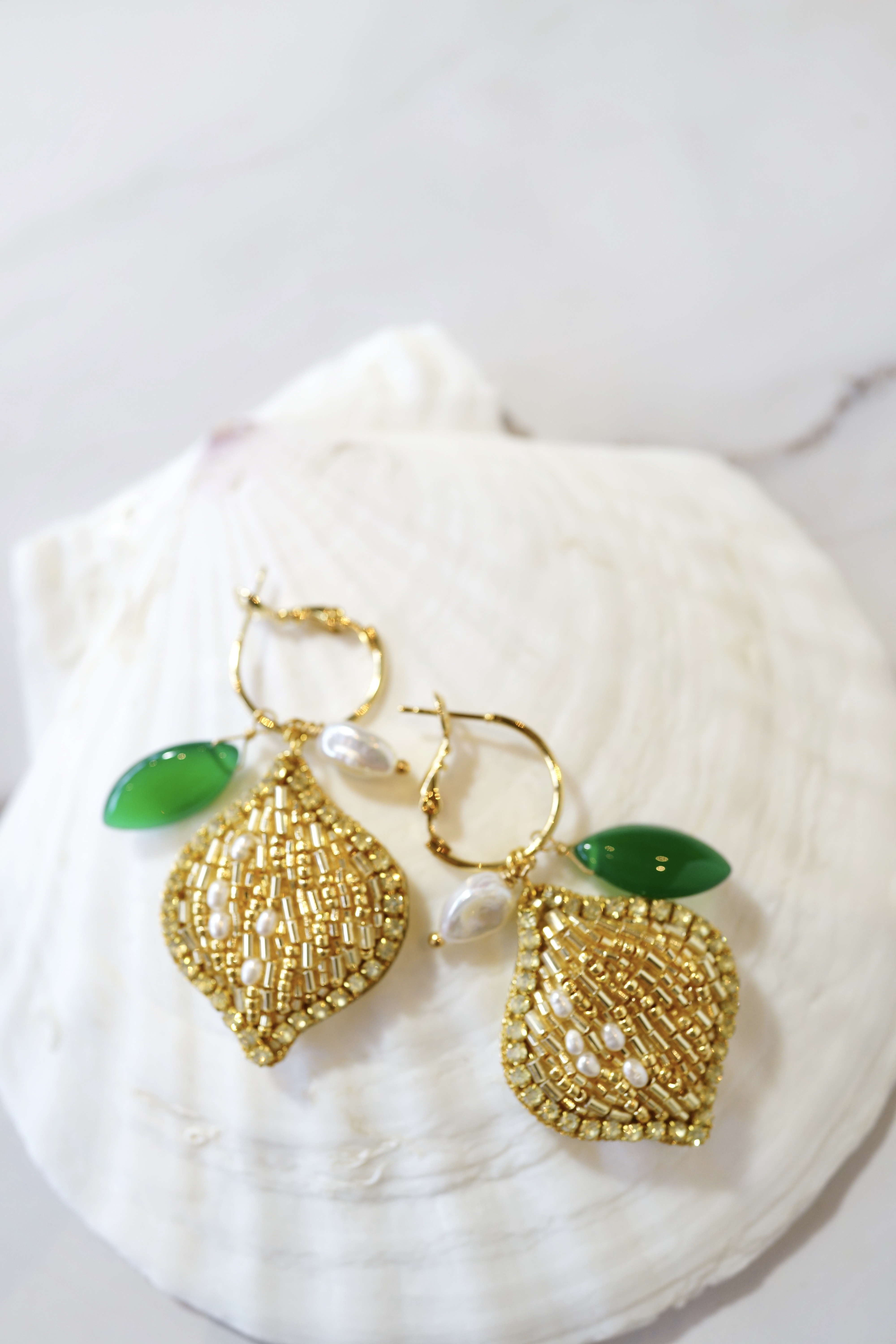 【刺繍ピアス】Lemon!
