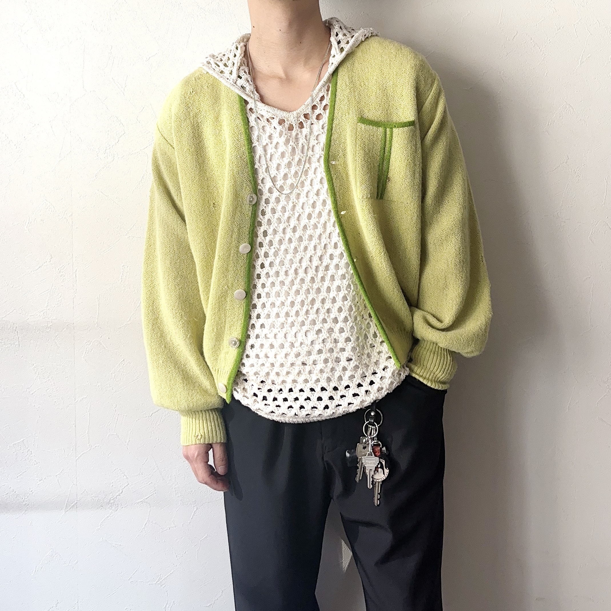 Vintage Mesh Knit Hoodie の画像 8