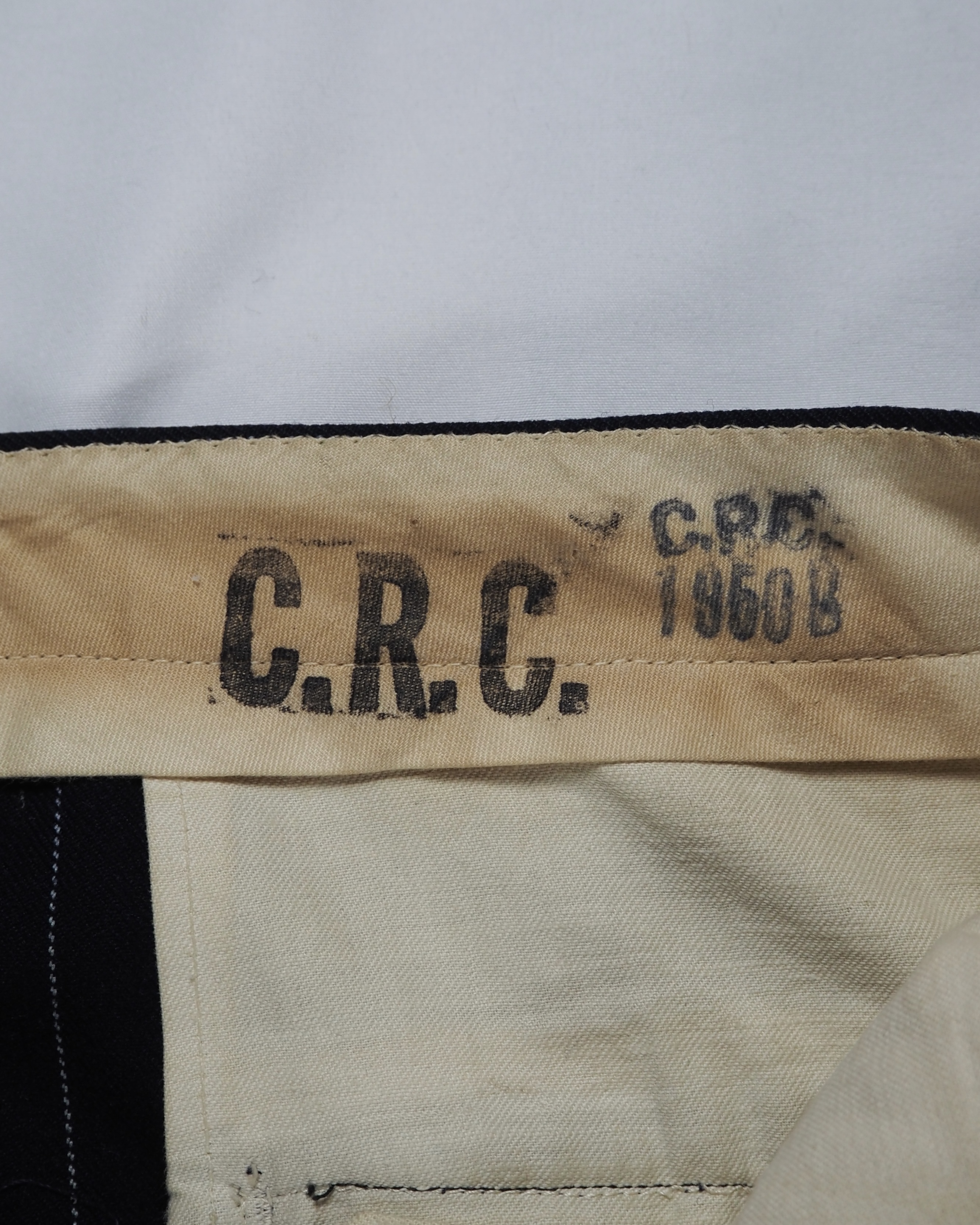 50’s Wool Slacks ストライプ ネイビー×ホワイト の画像 10