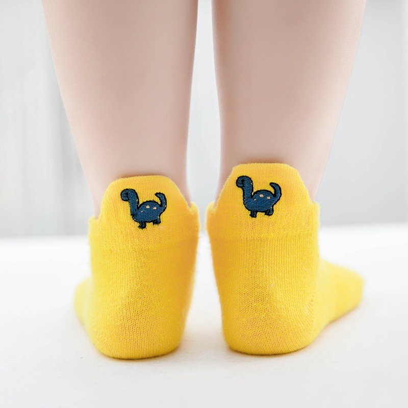 即納 子供服 靴下 5足セット 女の子 男の子 ソックス くるぶしソックス くるぶし キッズ ベビー 恐竜 おしゃれ かわいい かっこいい 海外 韓国子ども服 韓国ベビー服 コットン グリーン パープル オレンジ ブルー イエロー 1歳 2歳 3歳 4歳 5歳 P51 海外子供服専門