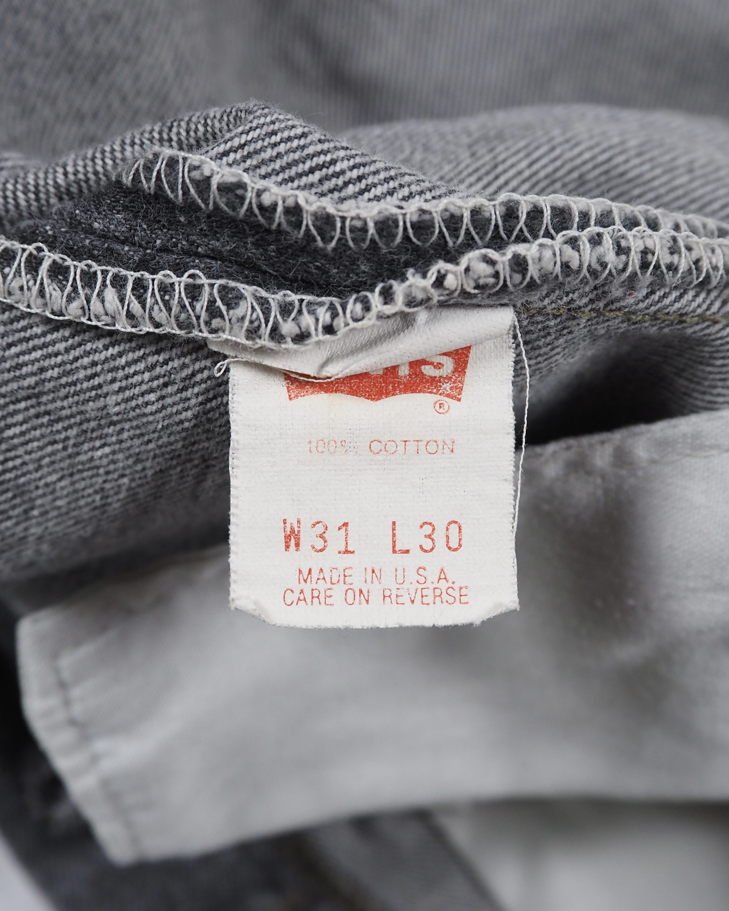 90’s Levi’s 501 先染めブラックデニム 31×30 の画像 11