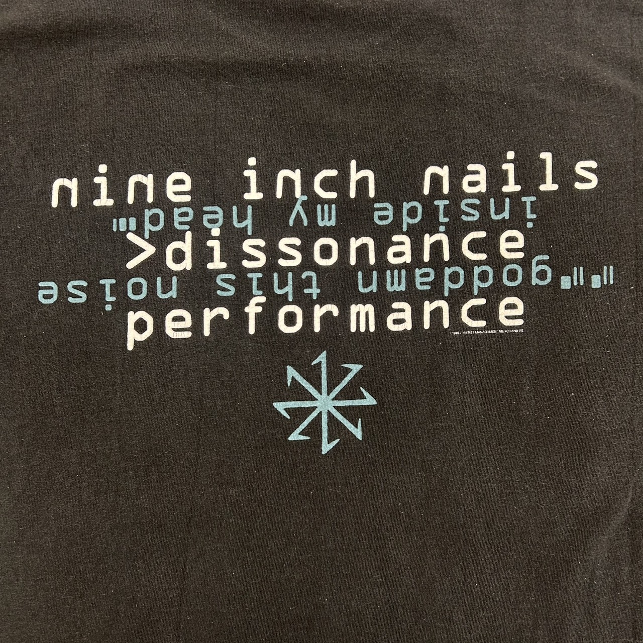 NINE INCH NAILS NIN ナイン・インチ・ネイルズ グラフィックプリント バンドT ブラック 古着 ロックT L の画像 6