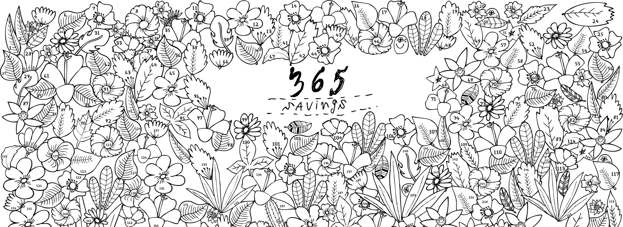 a4 365日貯金シート 365 days savings bujo