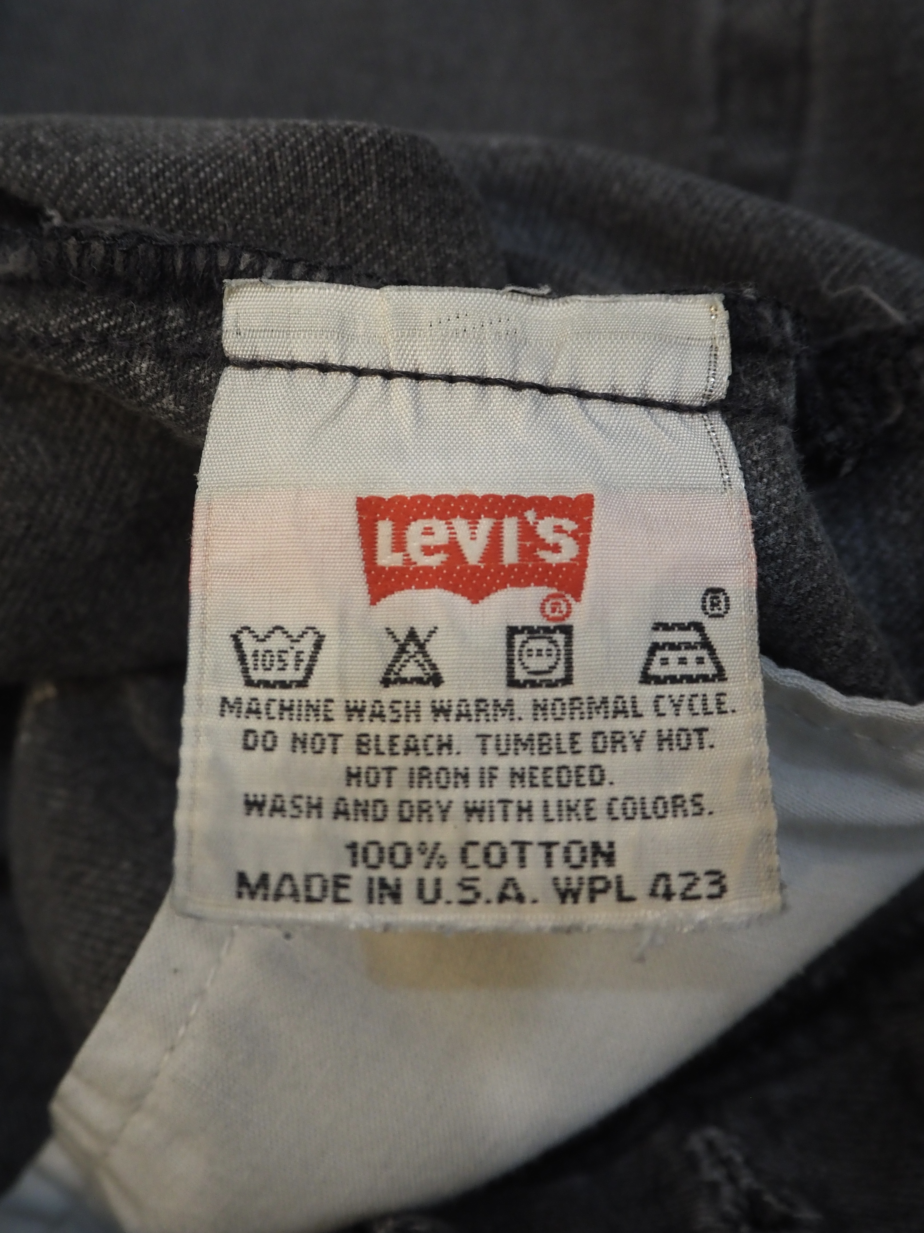 90’s Levi’s 501 Black Denim 32×28 US製 の画像 13