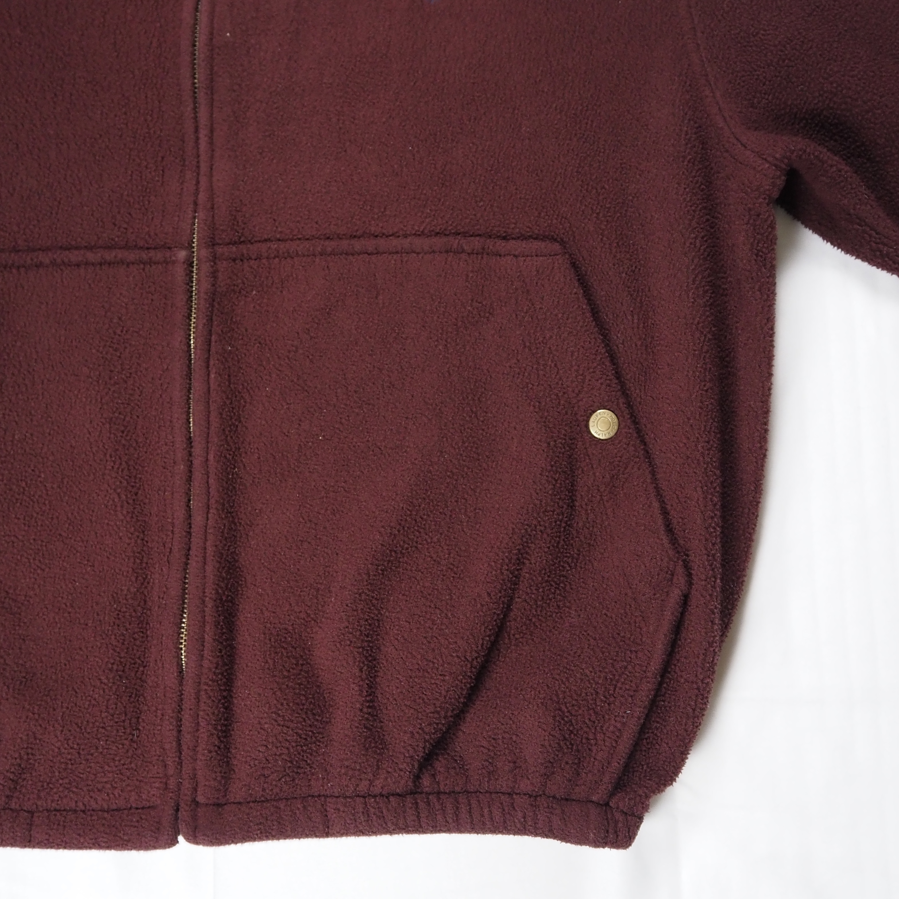 90’s Ralph Lauren フリーススイングトップ ワインレッド の画像 9