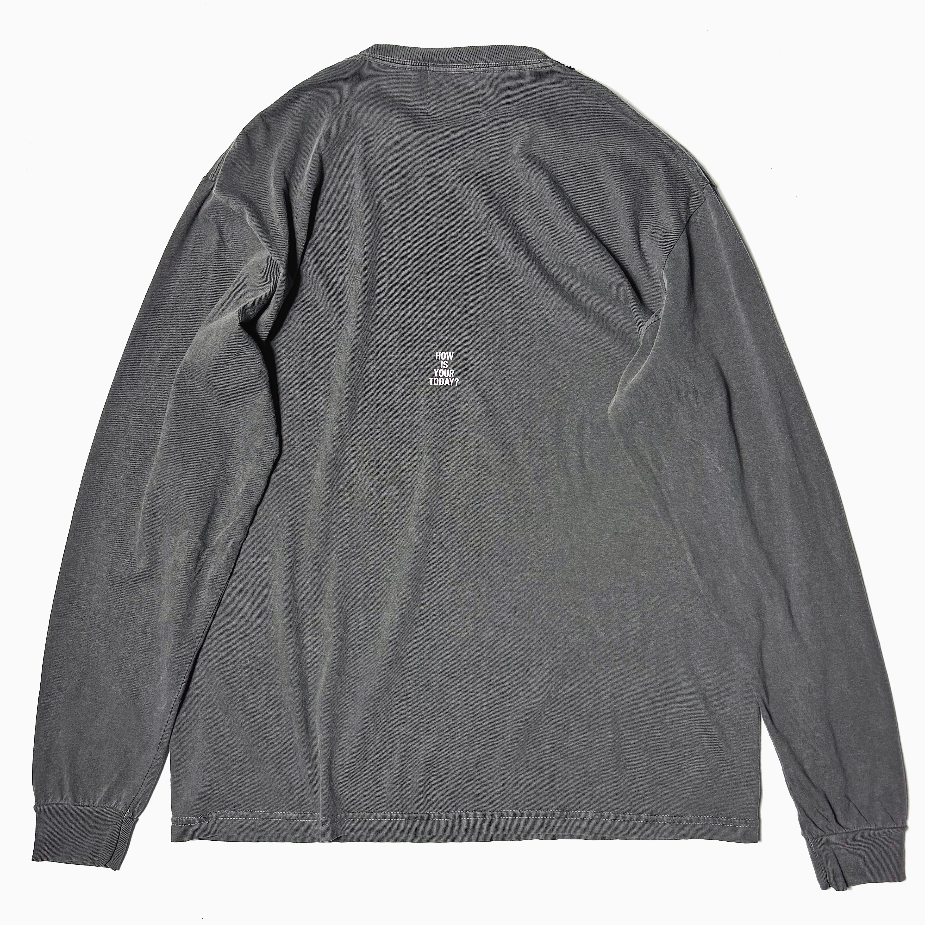 【TODAY edition】Printed Ringer "LOVE" LS Tee（CHARCOAL） の画像 2