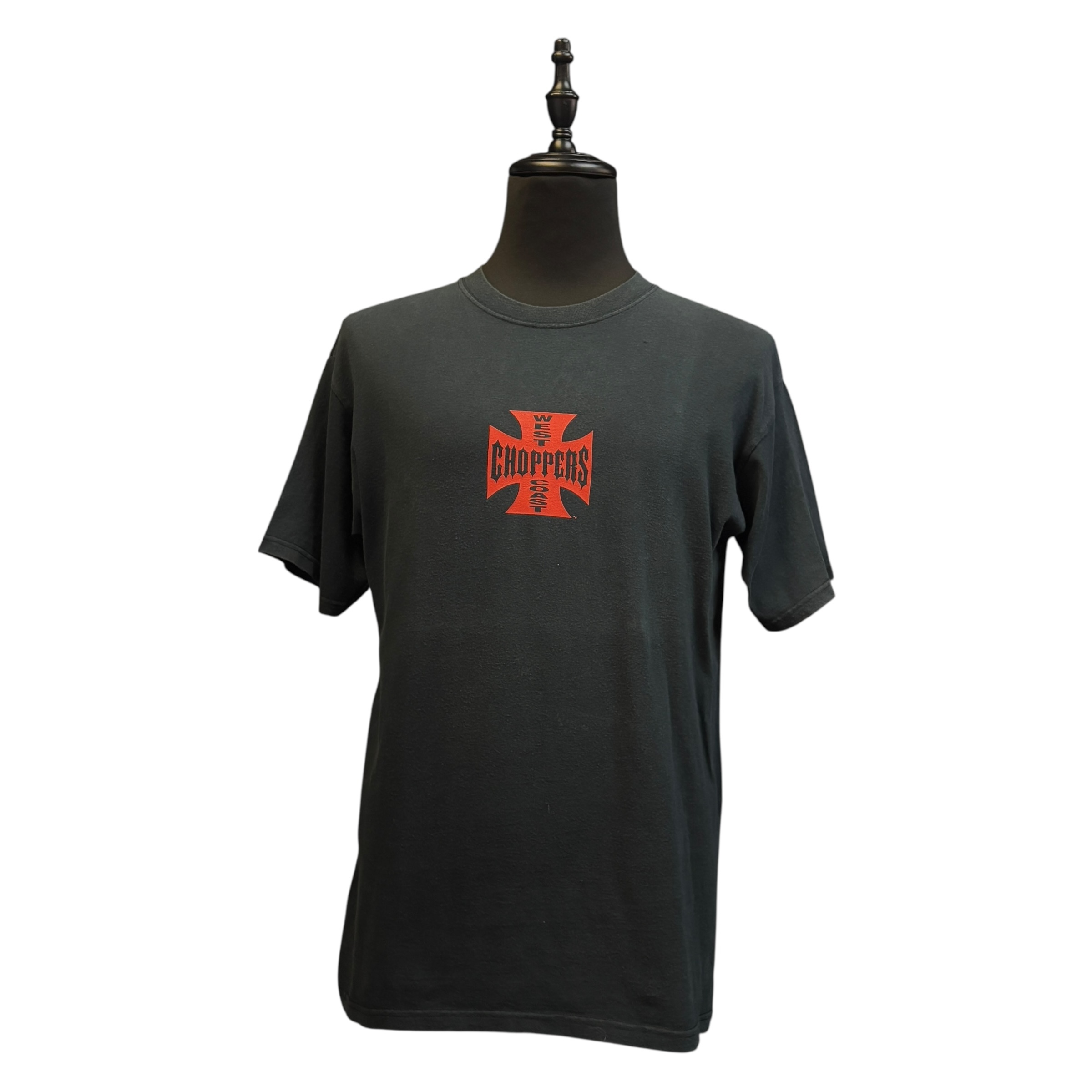 【WEST COAST CHOPPERS】ウエストコーストチョッパーズ アイアンクロスロゴ赤 Tシャツ L