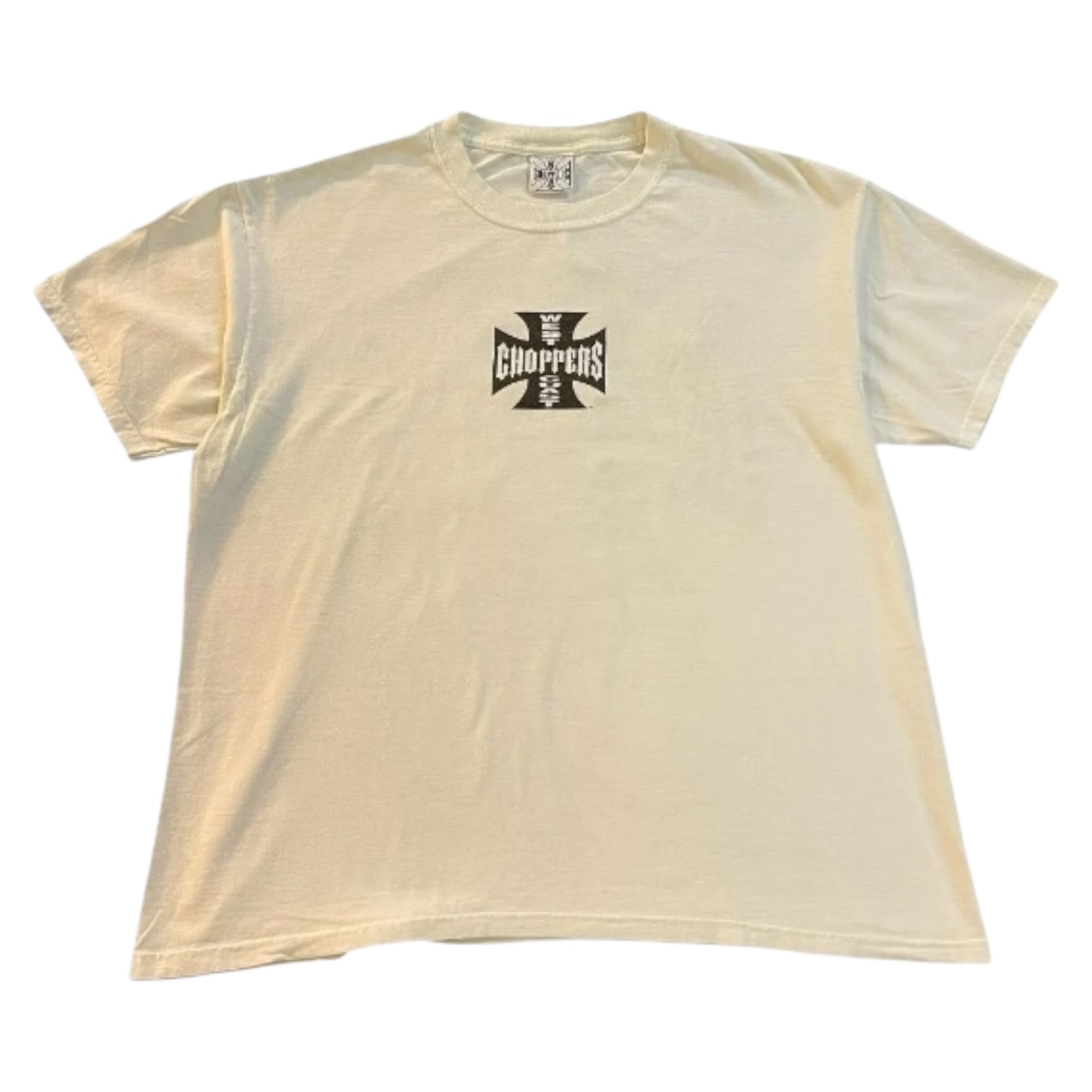【WEST COAST CHOPPERS】ウエストコーストチョッパーズ アイアンクロスロゴTシャツ 白 XL