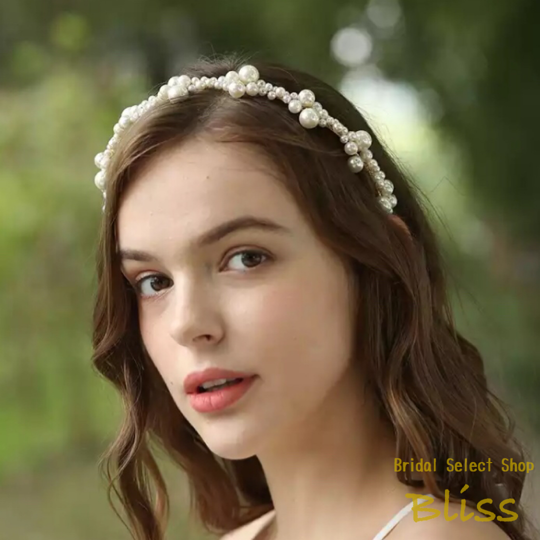 ウェディング アクセサリー 小枝 パール ヘアアクセサリー ブライダル 髪飾り ブライダルセレクトショップ Bliss