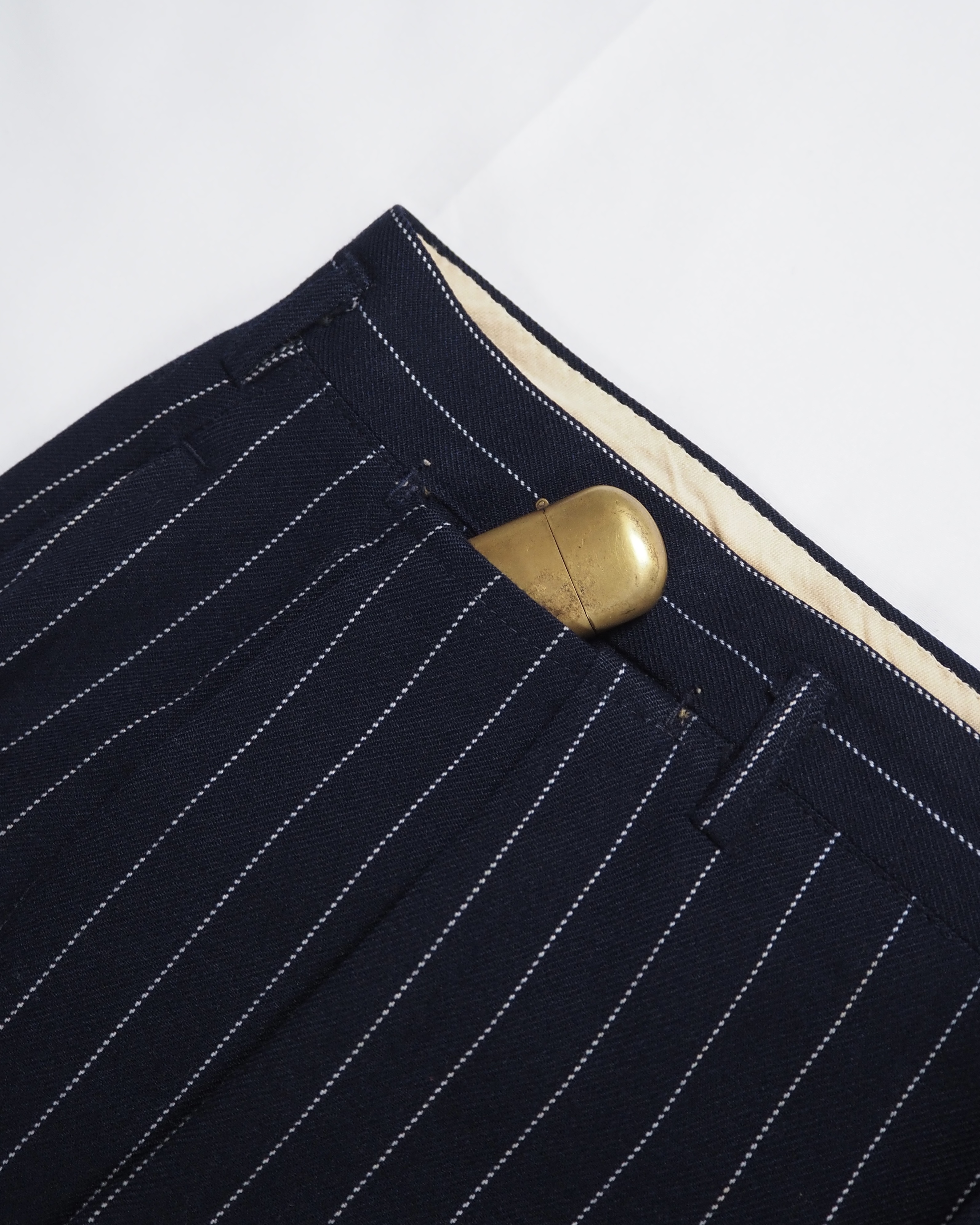 50’s Wool Slacks ストライプ ネイビー×ホワイト の画像 11