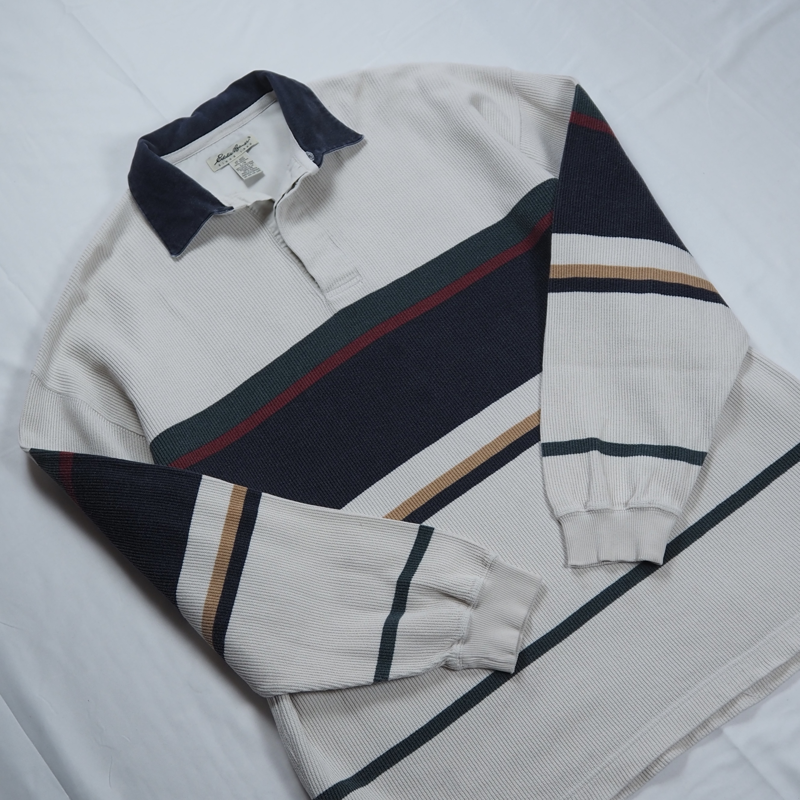 90’s Eddie Bauer 長袖ポロ Lサイズ の画像 2