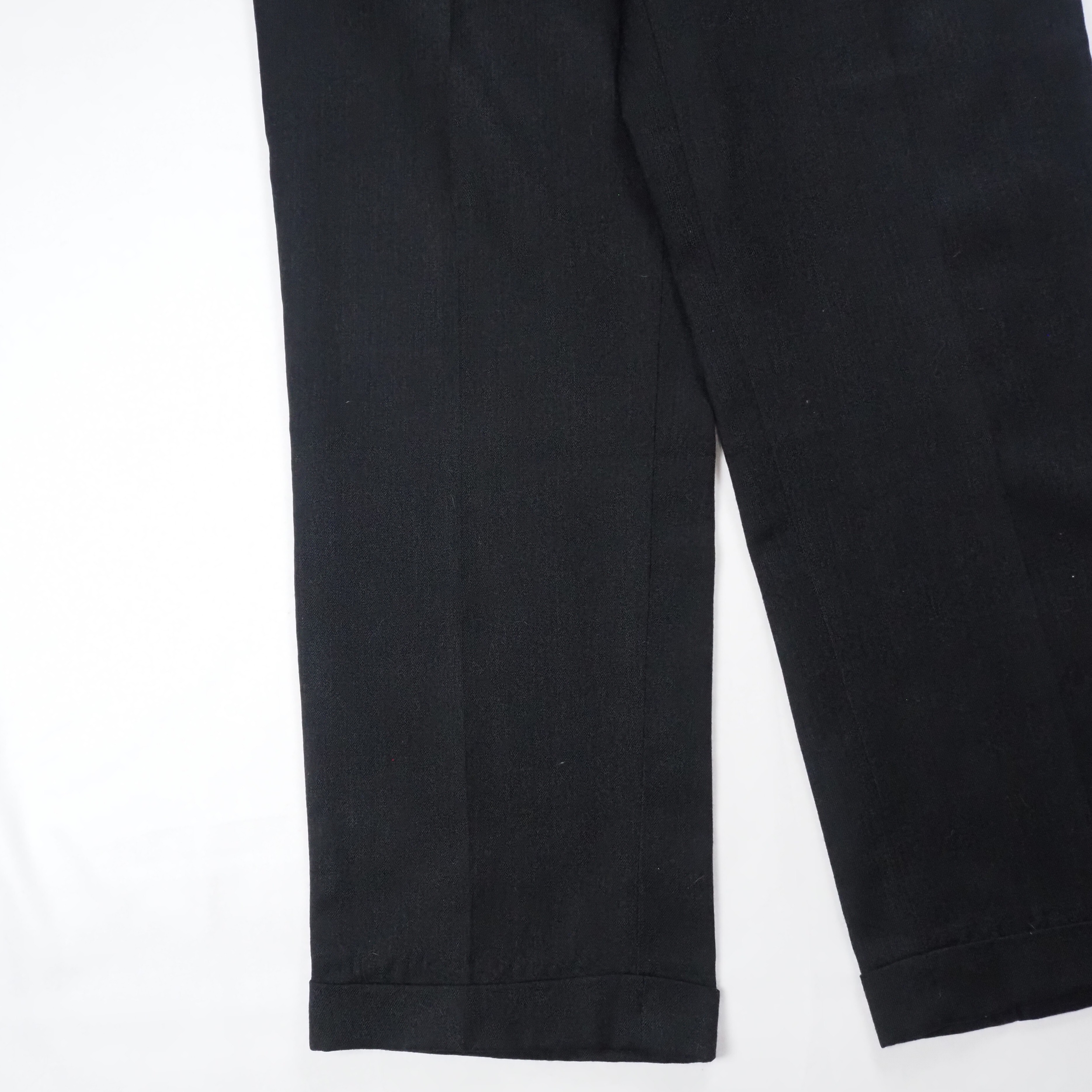 【9/23 20:00入荷】50's ウールスラックス ブラック アルミジップ の画像 8