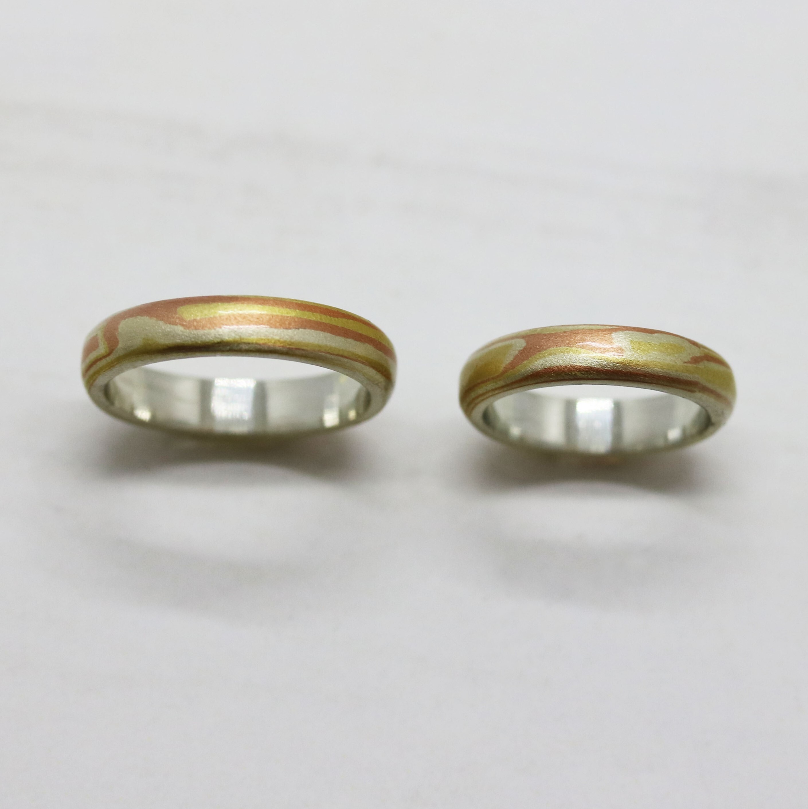 ペアリング 平甲丸 木目金 銀 銅 真鍮 幅4 0mm Somm Jewelry ペアリング 平甲丸 木目金 銀 銅 真鍮 幅4 0mm Somm Jewelry