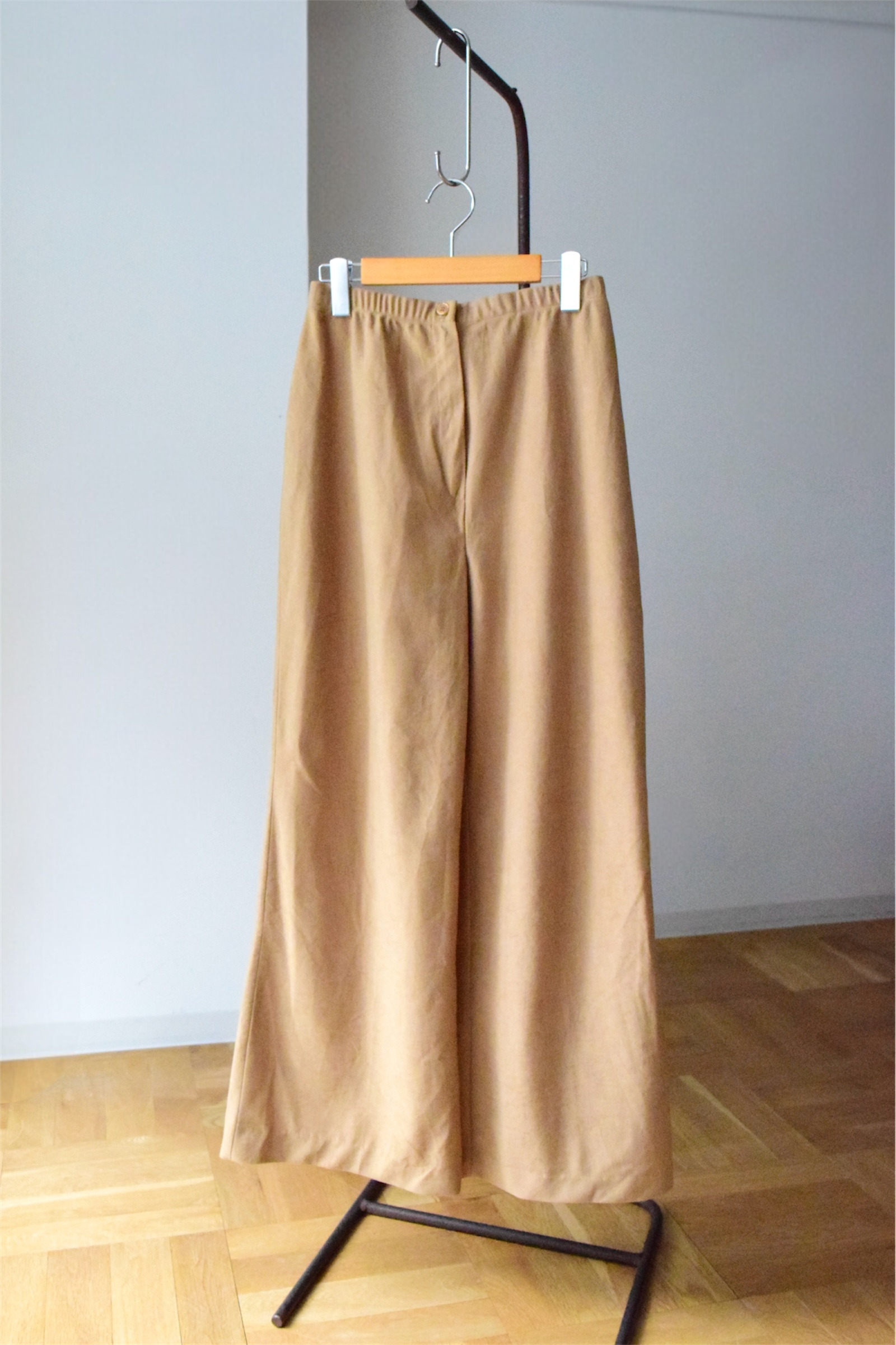 Velour wide pants