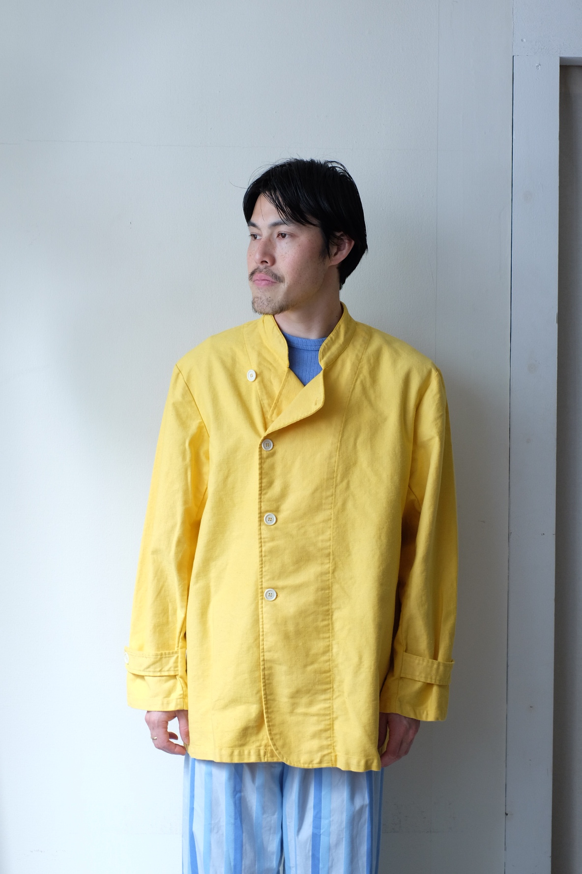 Italian military over dye cook jacket “over dye” の画像 14
