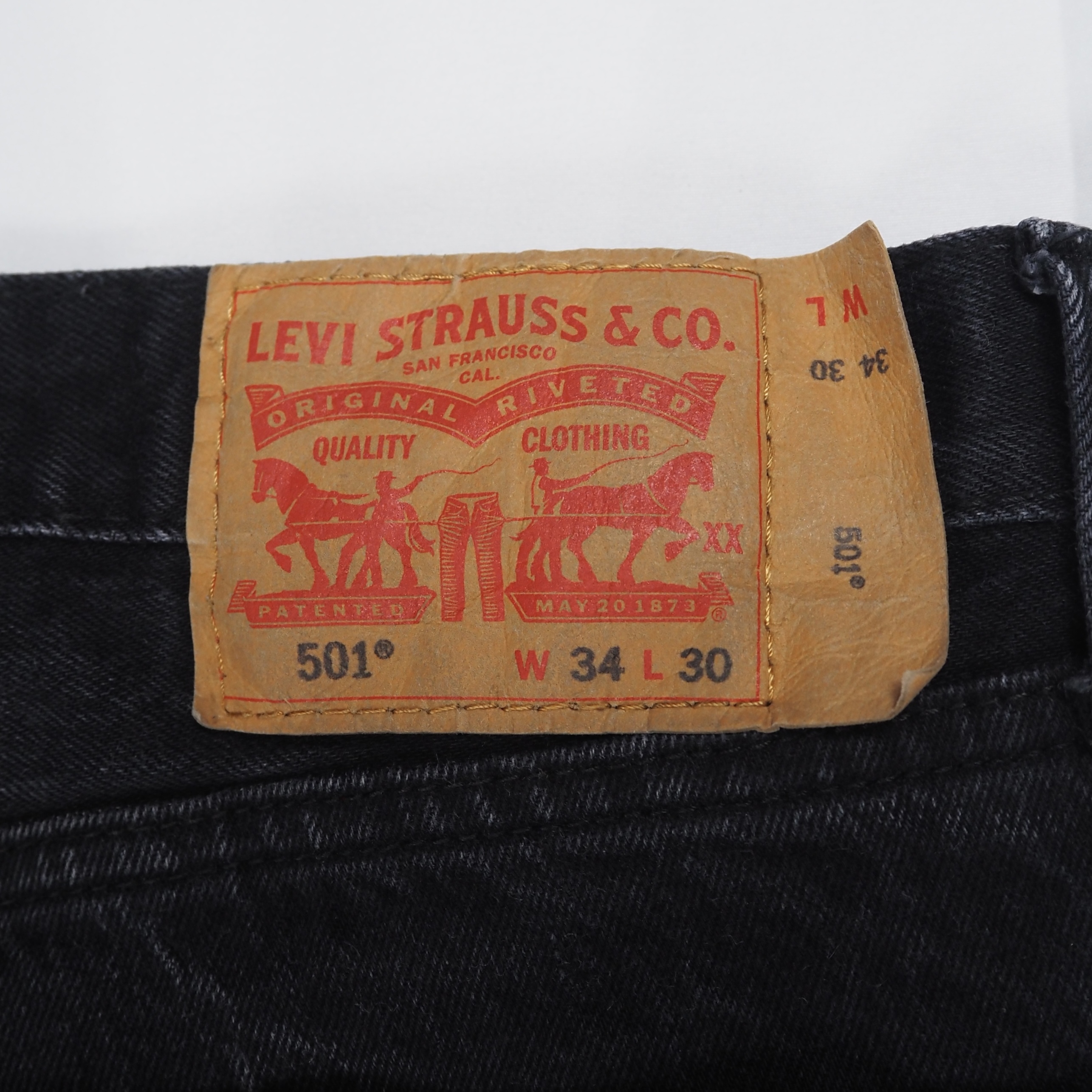 Levi’s 501 ブラック エジプト製 約35×29 の画像 14