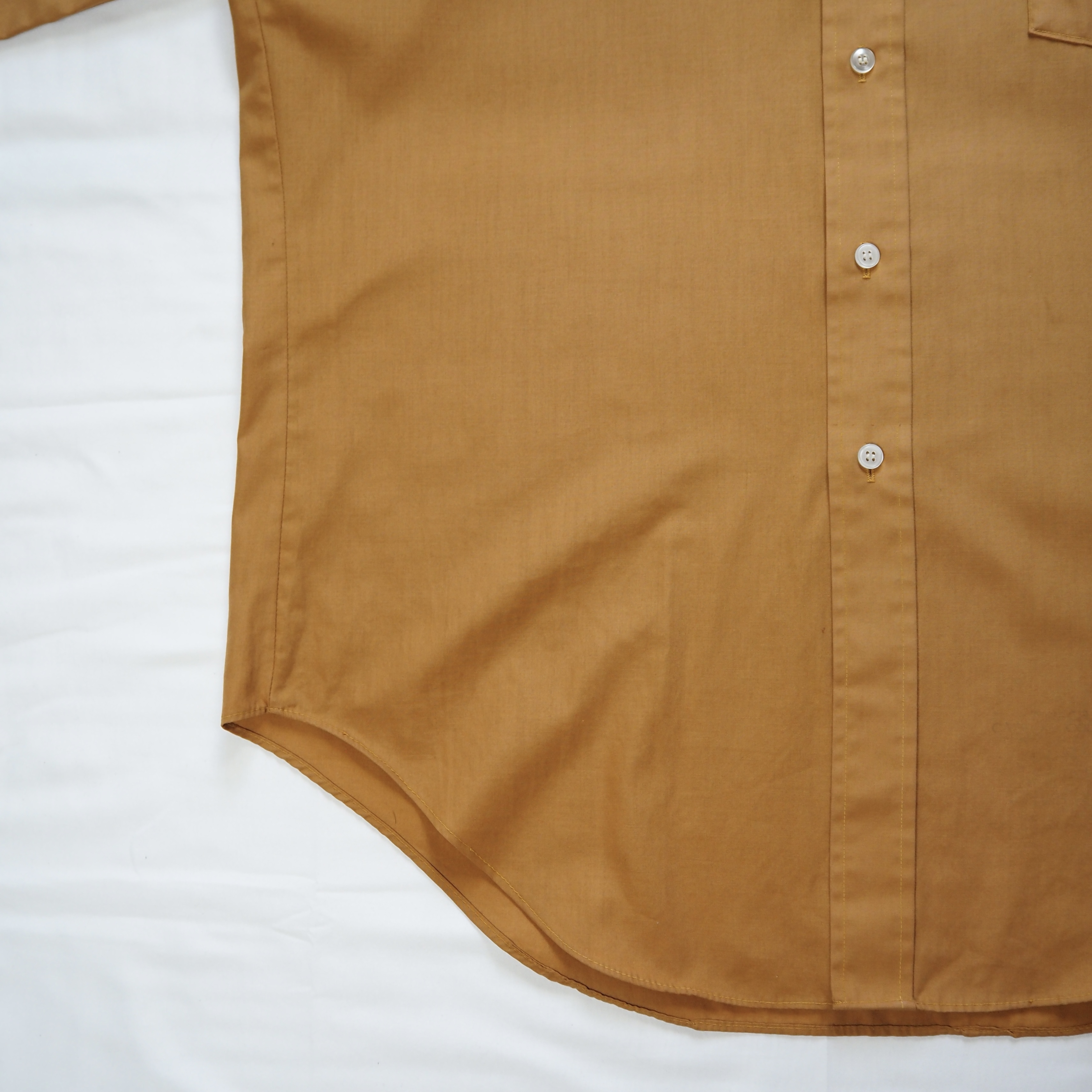 70’s Sears ポリコットンシャツ ブラウン 日本製 の画像 9