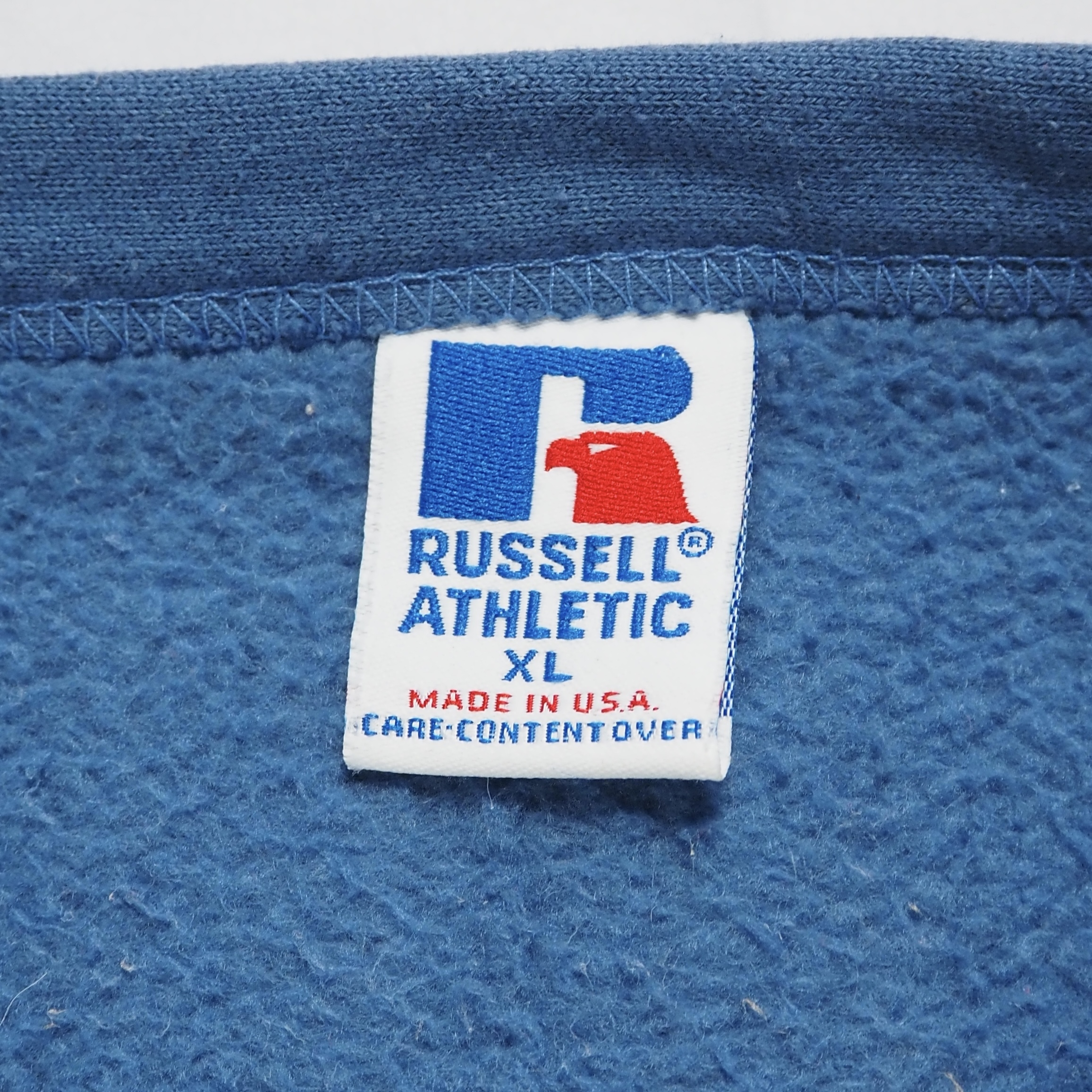 90’s Russell Athletic スウェットカーディガン XL ブルー の画像 9
