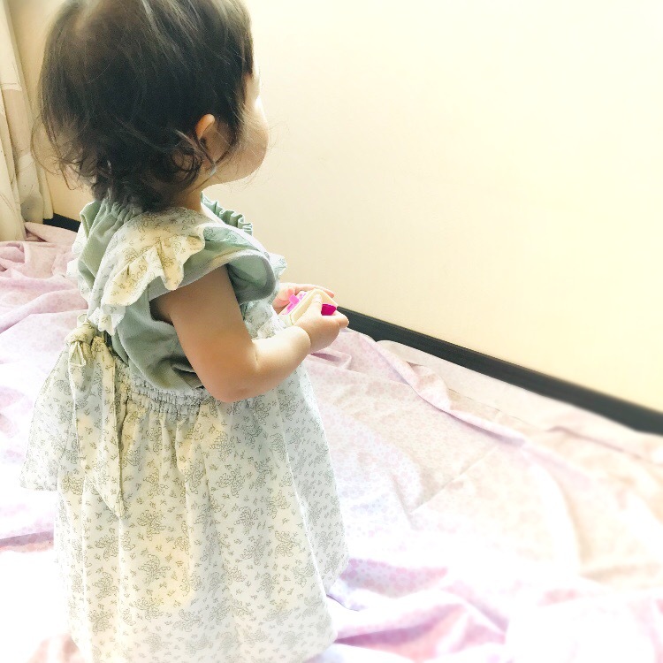 80 90size バックリボンワンピース すずらん かわいいハンドメイドオーダー子供服 Petit Chambre