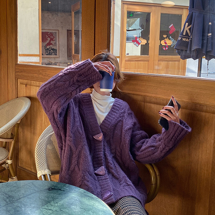 秋 新作 カーディガン レディース 秋 レディースカーディガン カーディガン秋 ニットカーディガン 厚手カーディガン 長袖 秋 冬 韓国ファッション レディース トップス セーター グリーン 無地 シンプル アウター Viento