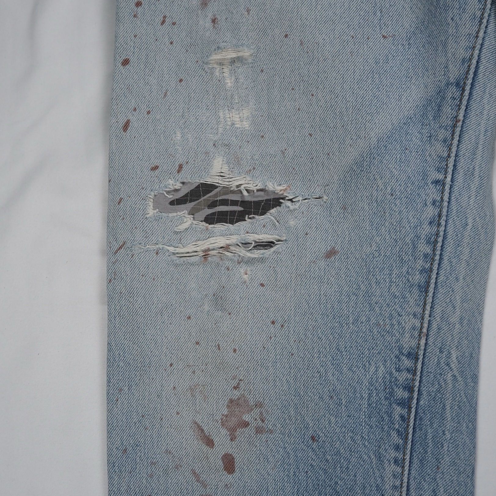 80’s Levi’s 501 赤耳 32×29程度 アイスブルー リペア の画像 6