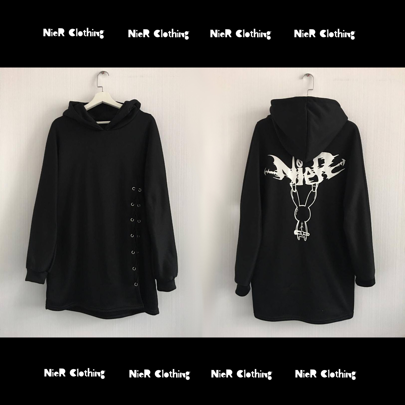 裏地フリースレースアップpullover Parka Nier 裏地フリースレースアップpullover Parka Nier