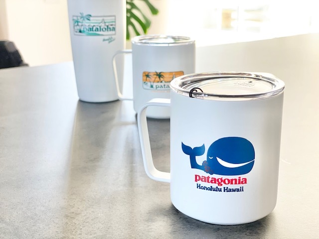 Patagonia 希少 ハワイ限定 Pataloha Miir コラボ くじら キャンプカップ 12oz 355ml 蓋付き パタゴニア パタロハ Haleiwa Hawaii Honolulu Camp Cup ステンレスマグ ステンレスタンブラー ミアー クジラ コップ カップ 保冷 保温 真空断熱 ハワイ ハワイ買い付け