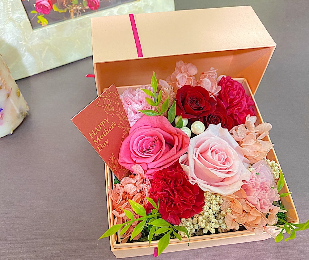 母の日 / Happy Mother Day プリザブドフラワーボックスタイプ