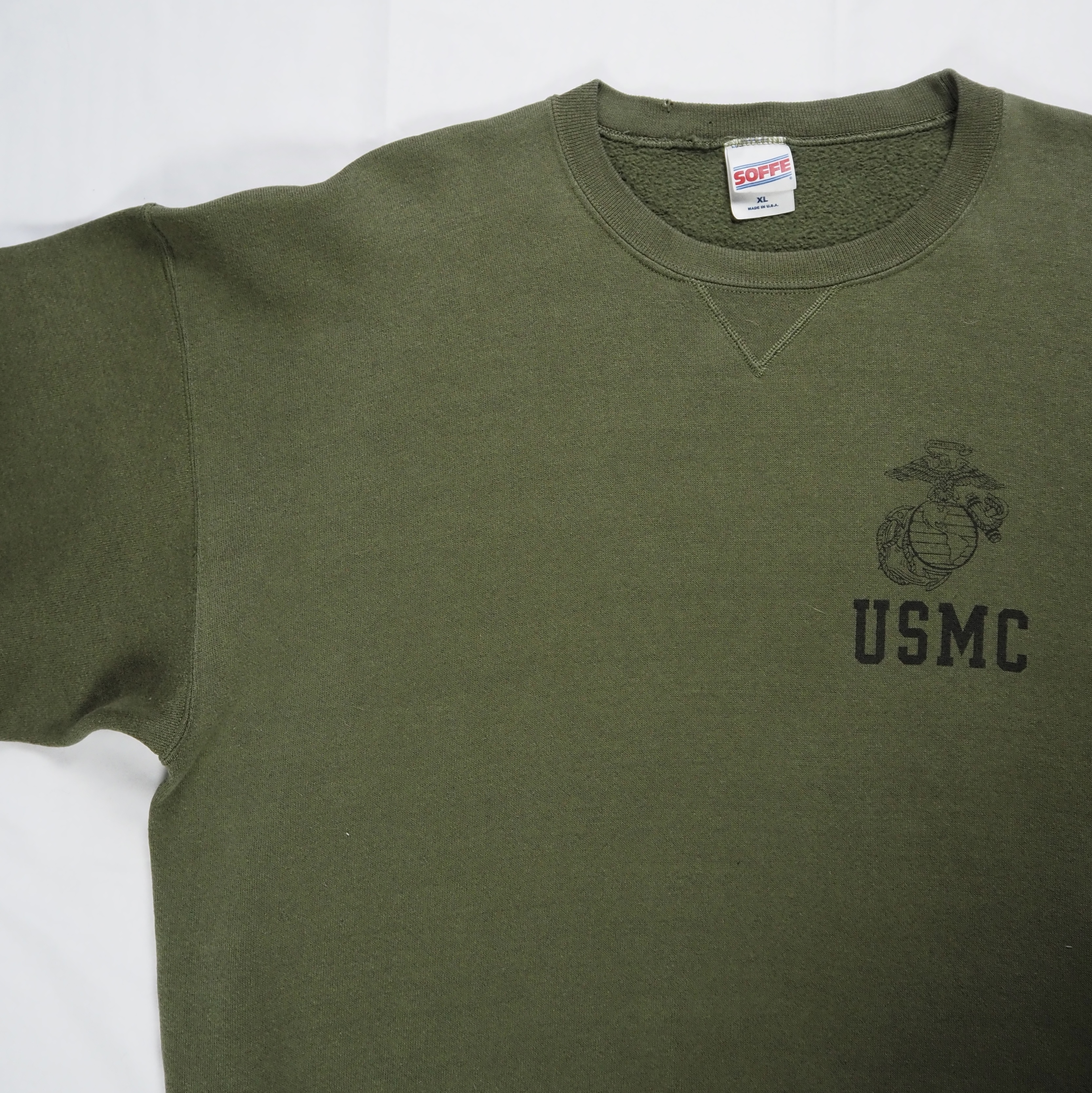 90’s USMC スウェット XL オリーブ の画像 5