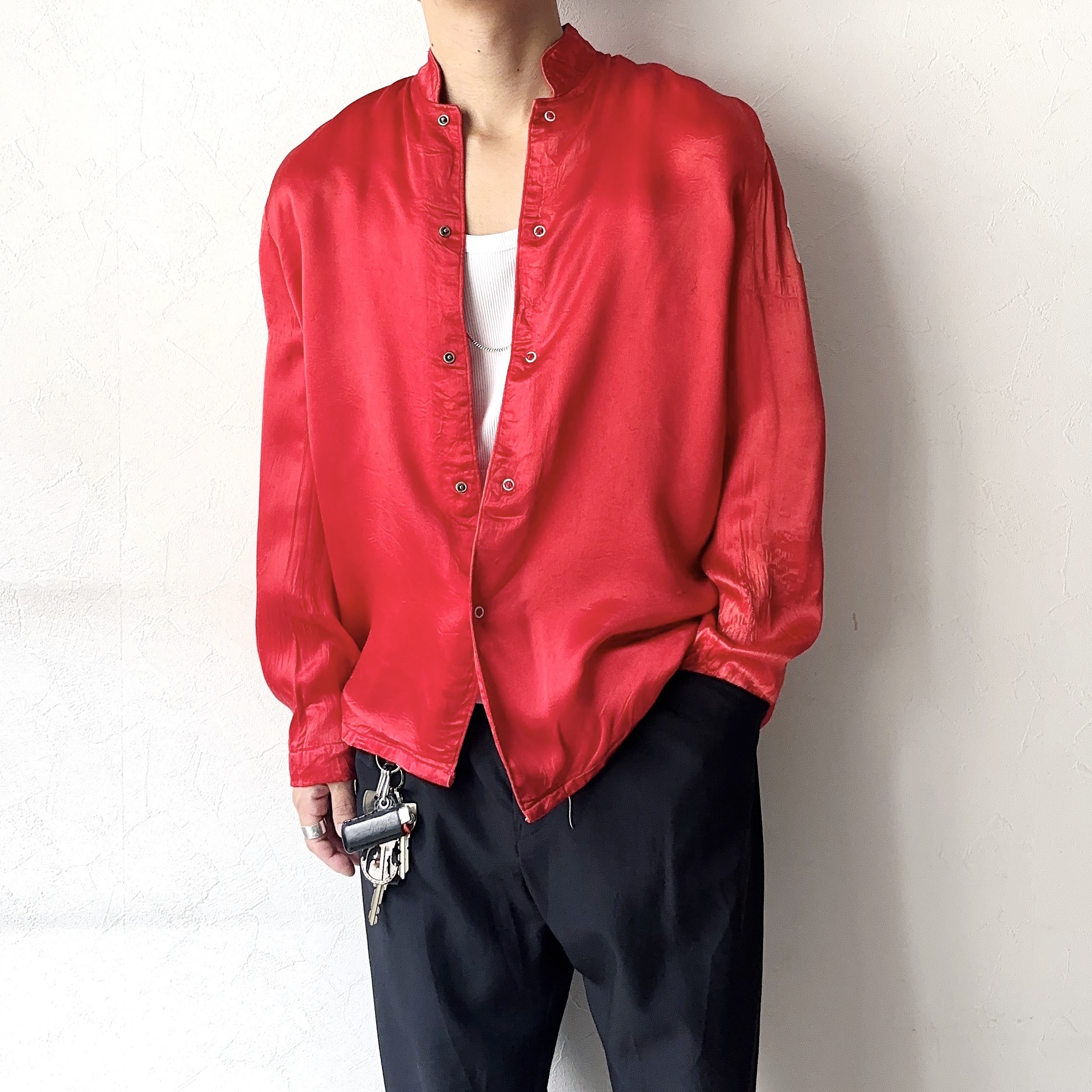 Vintage 50～60's Satin Shirt の画像 3