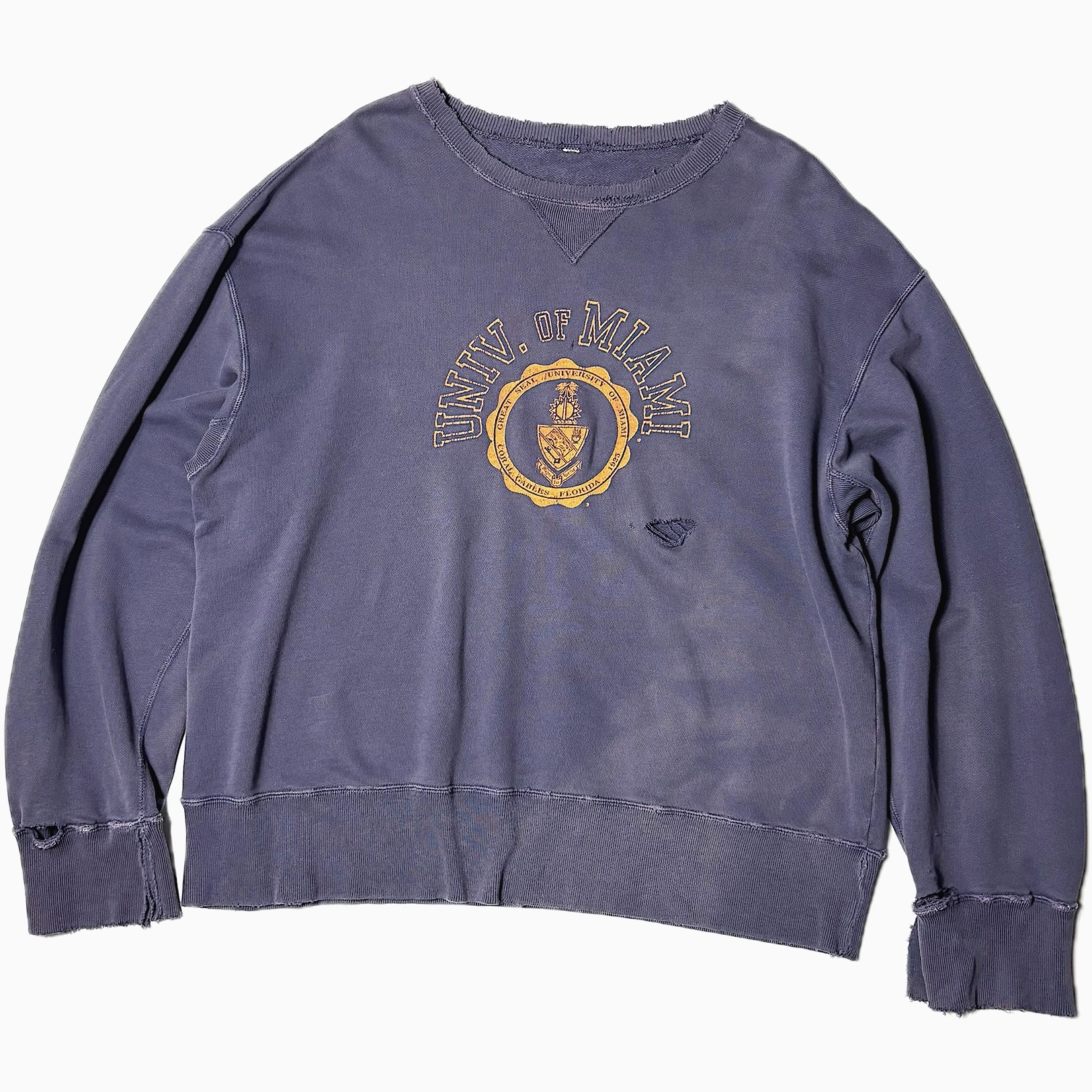 Vintage "UNIV. OF MIAMI." Grunge Sweat
