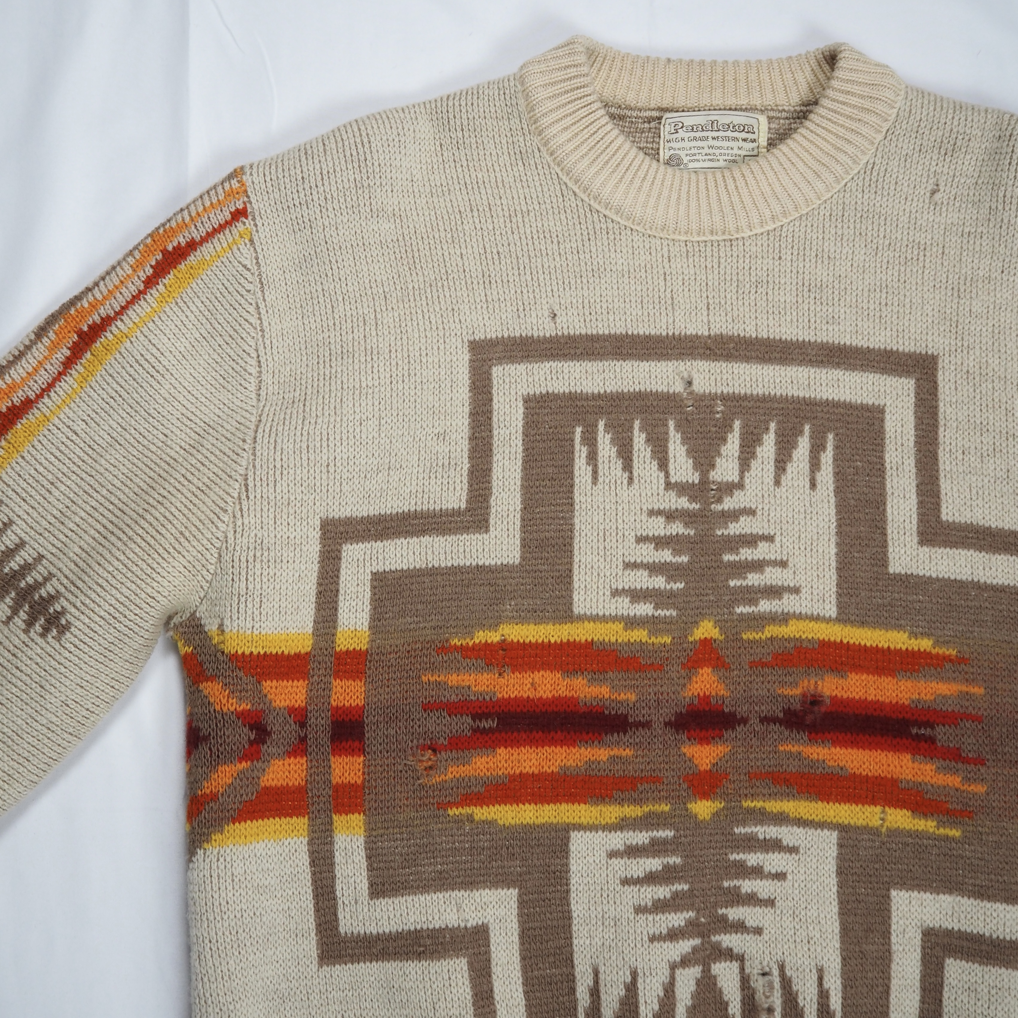 70’s-80’s Pendleton ウールニット ネイティブ柄 の画像 4
