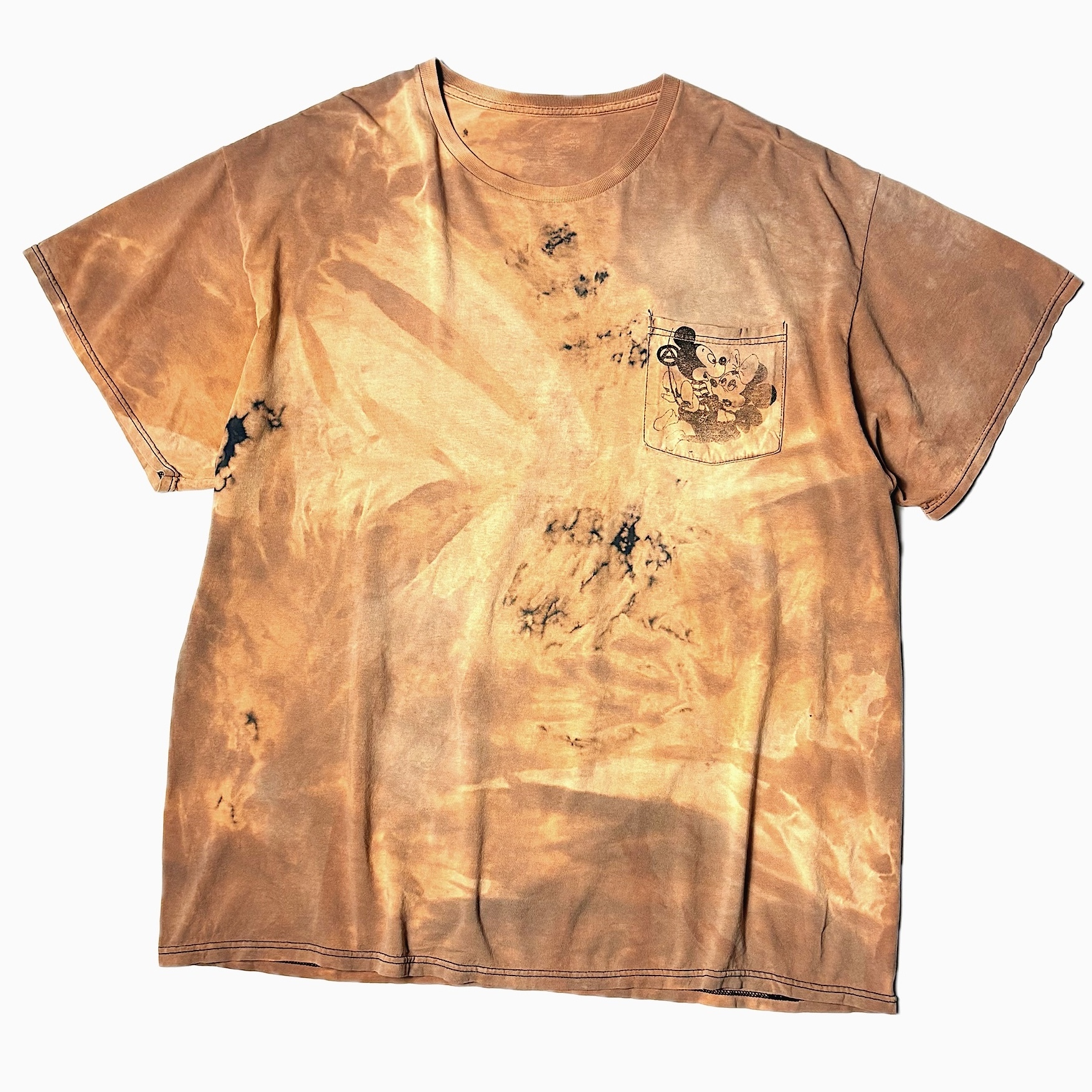 Y2K "Mickey ＆ Minnie" Tie Dye Pocket T-shirt の画像 2