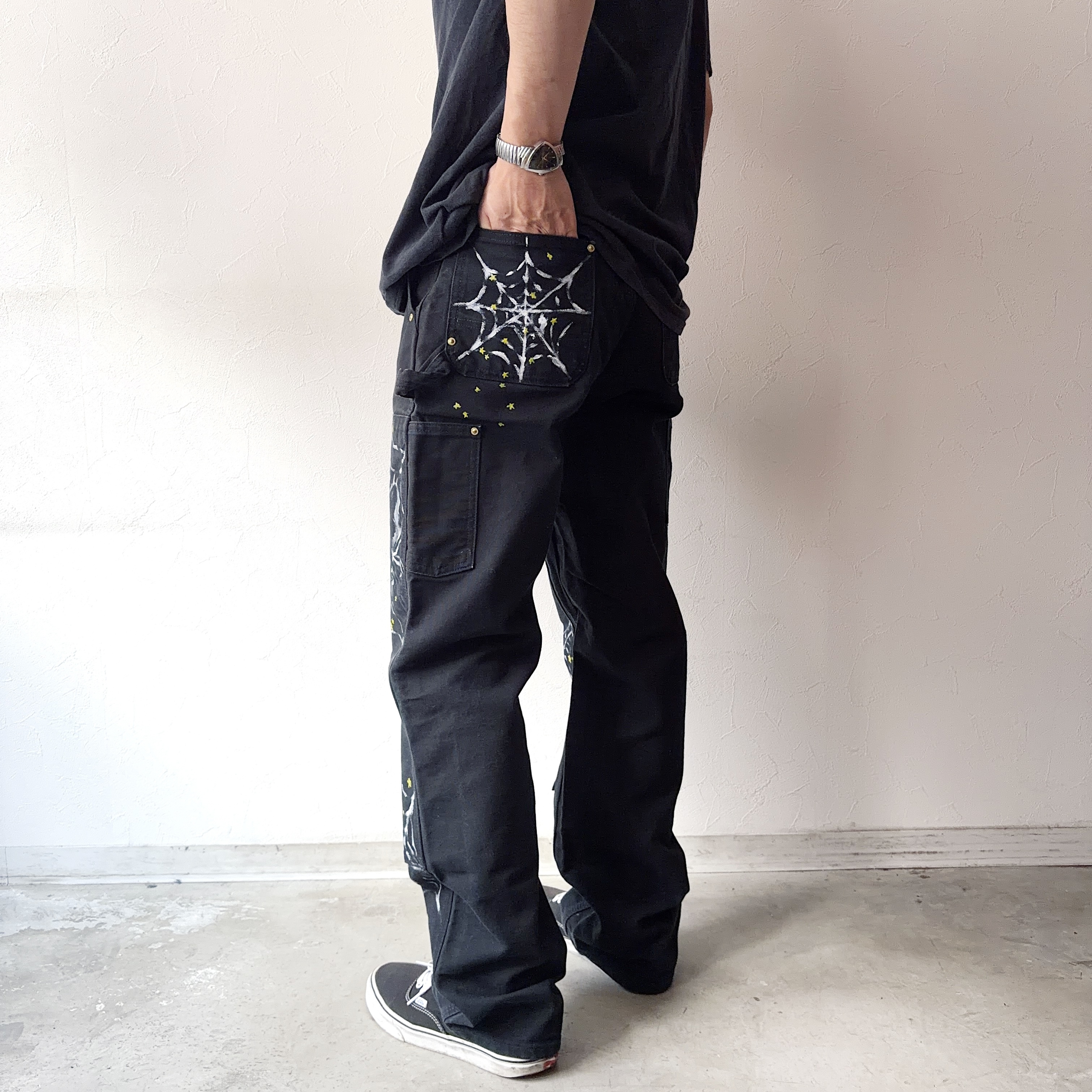 Y2K【Carhartt】"Spider" Painted Double Knee Painter Pants の画像 4