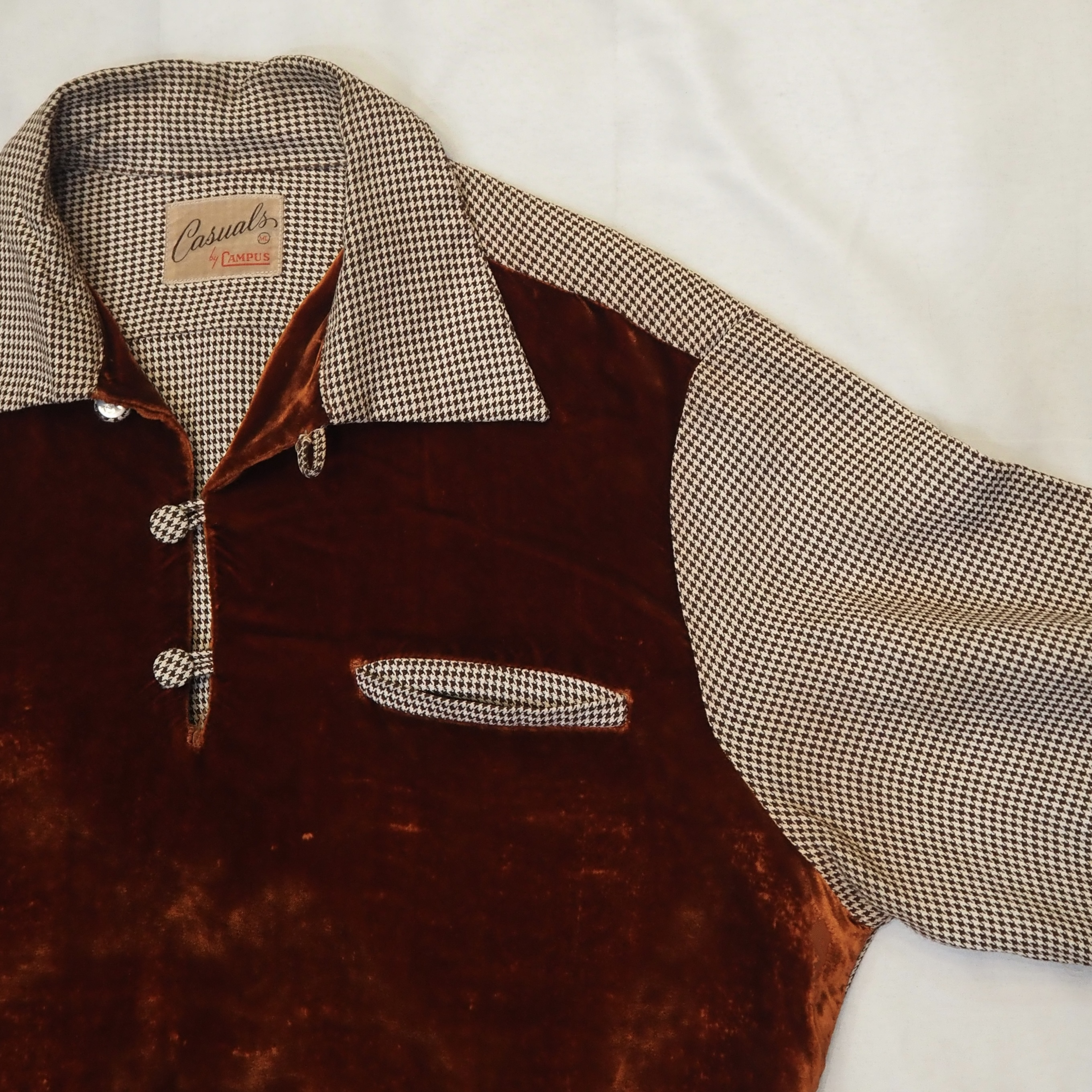 50’s Campus リブシャツ Rayon × Velvet の画像 3