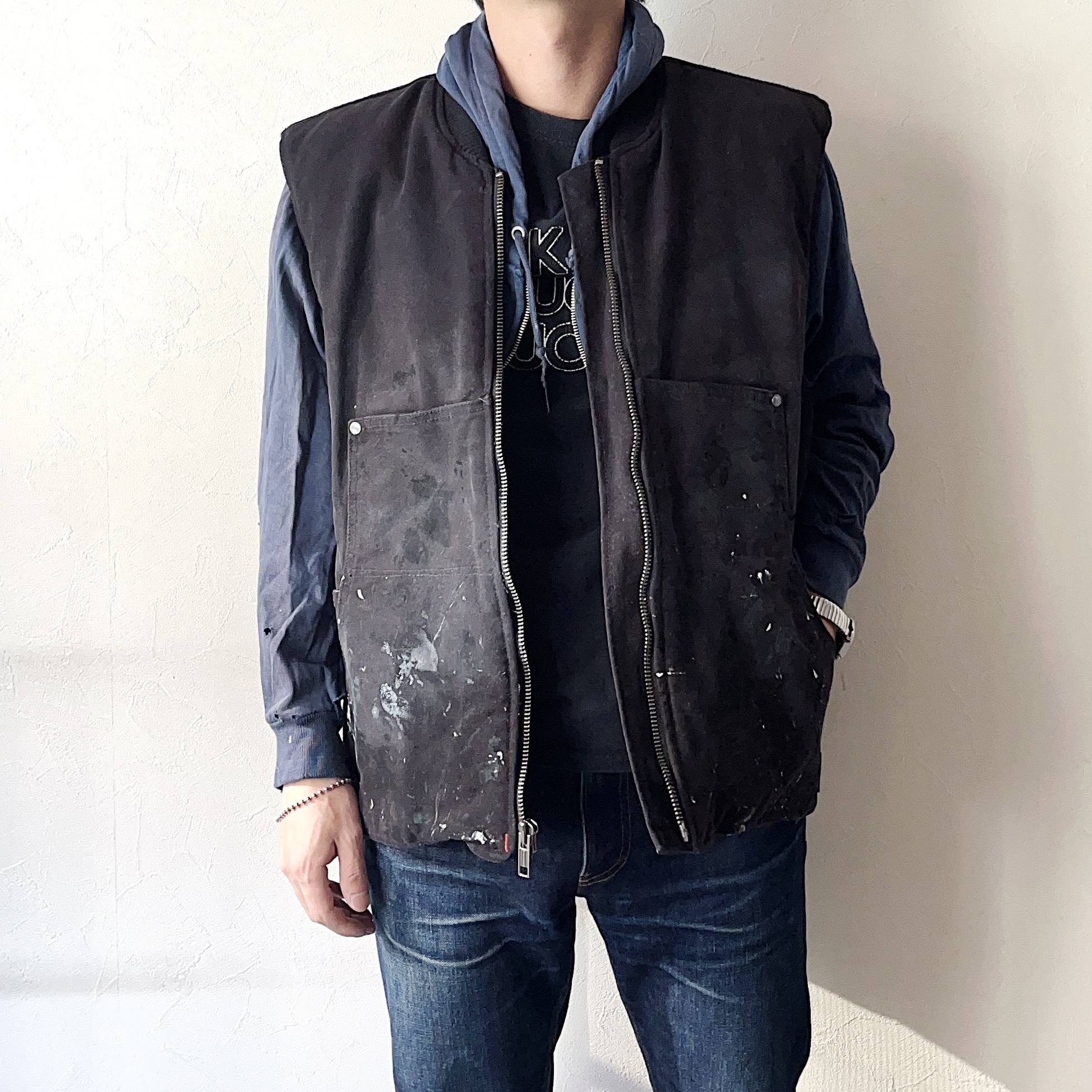 Y2K【CRAFTSMAN】Grunge Work Vest の画像 3