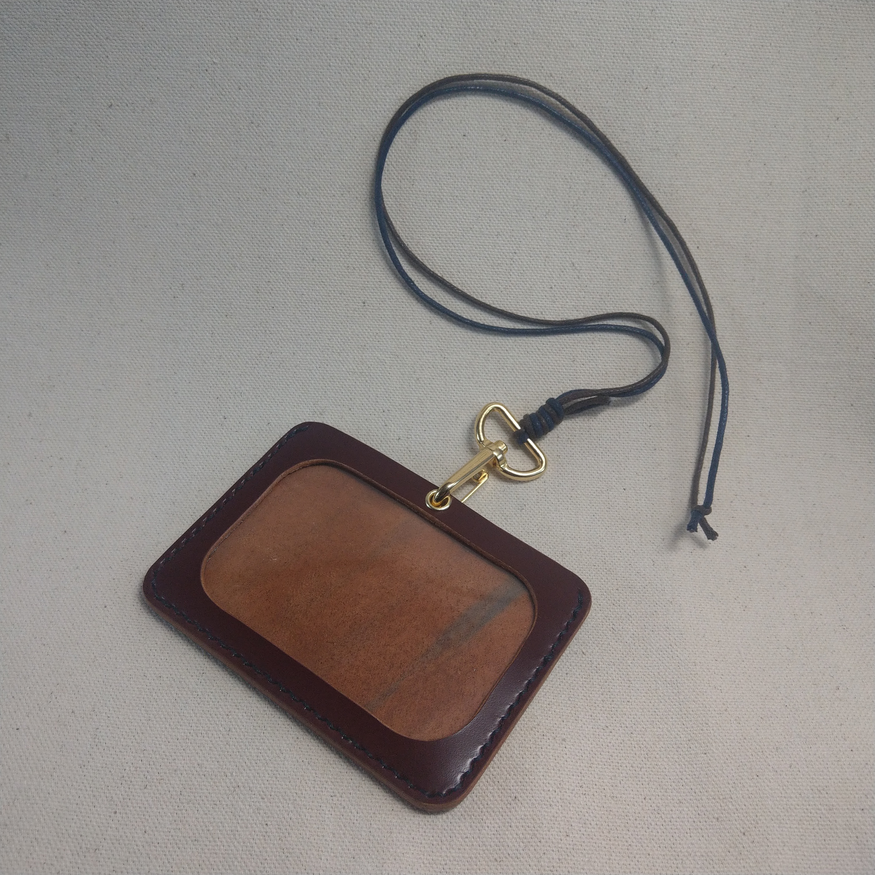 ハンドメイド 全手縫い 社員証ケース Idケース To One Leather