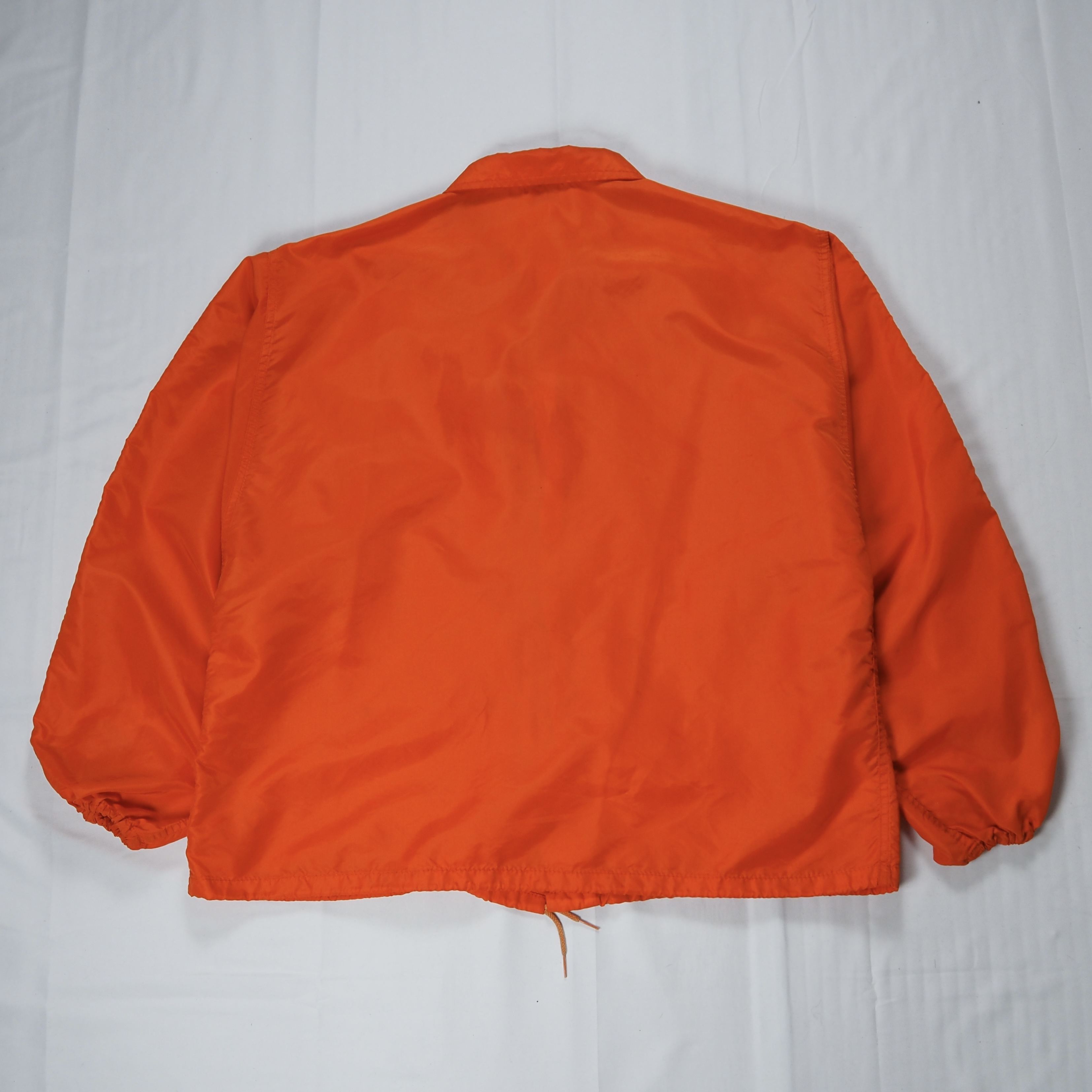 70’s Russell Athletic ナイロンコーチジャケット オレンジ Mサイズ の画像 12