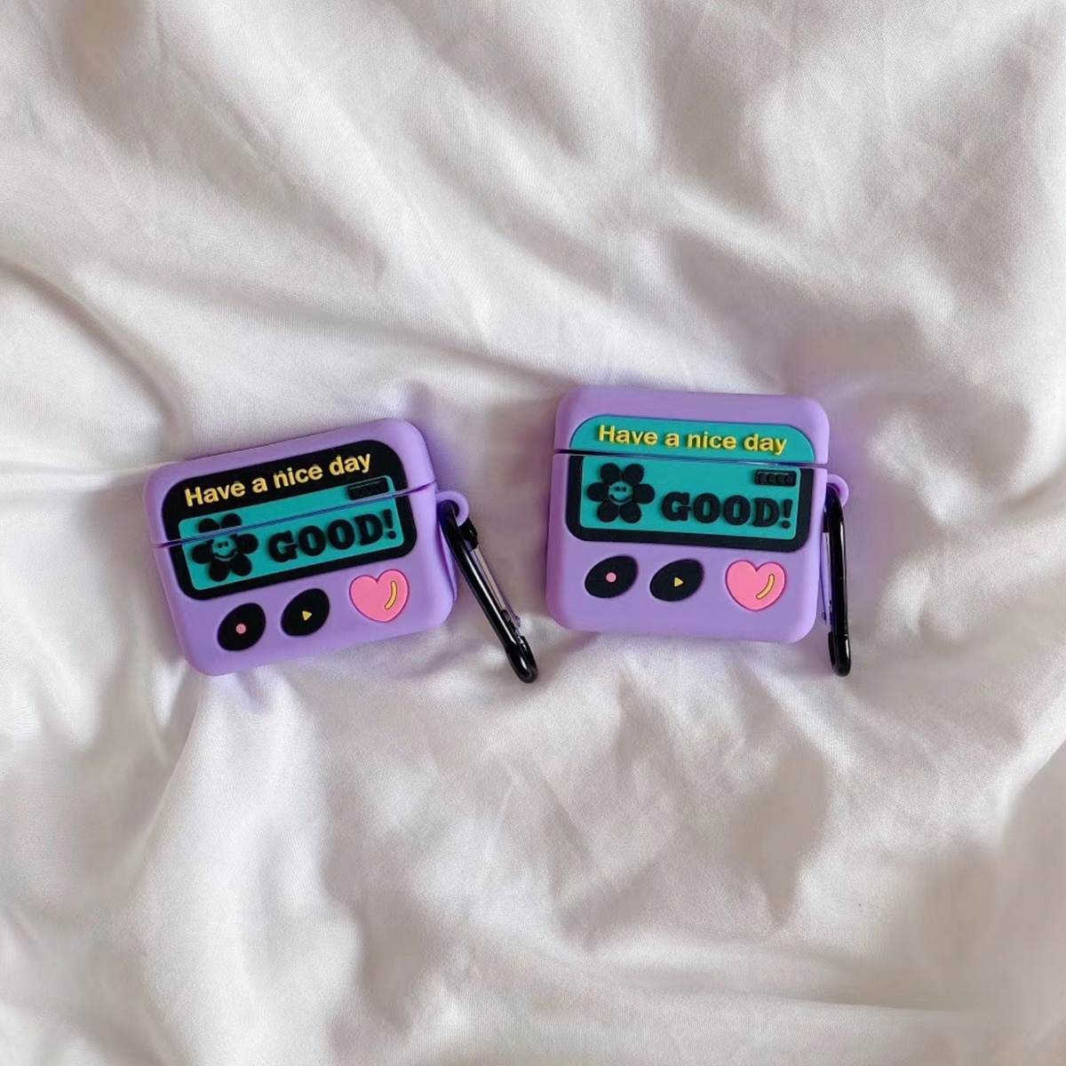 Airpods Airpodspro ケース 韓国 音楽プレイヤーデザインケース シリコン エアポッズ エアポッド プロ カバー フック付き かわいい 大人 可愛い お洒落 イヤホンケース セレクトショップオンリーユー