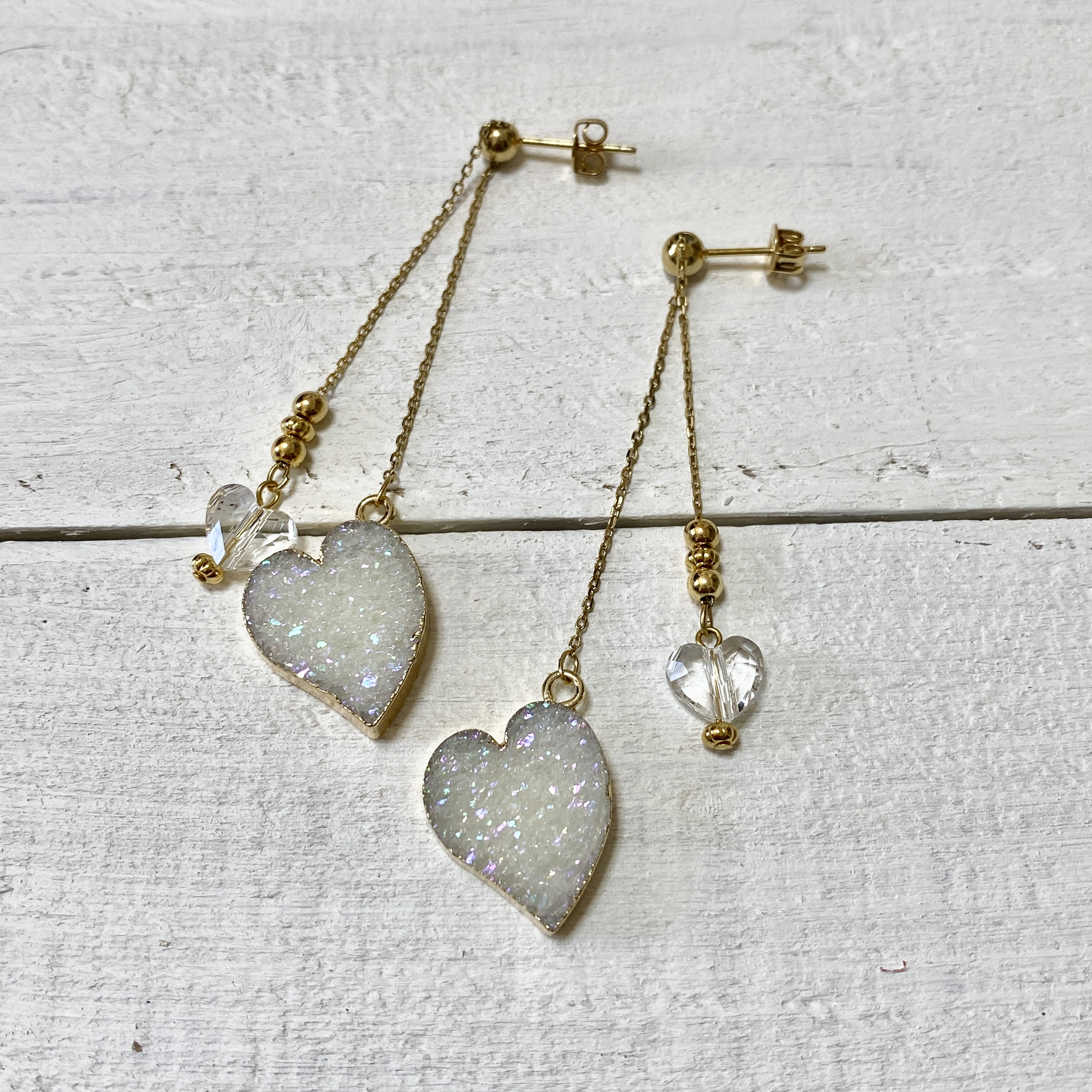 Wハートピアス セカンドアクセサリープロジェクトdrunic