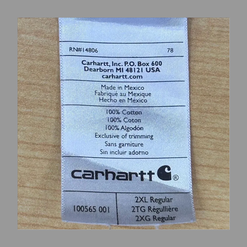 カーハート Carhartt 長袖Tシャツ ワンポイント ロゴ 大きいサイズ 袖プリント 2XL の画像 5