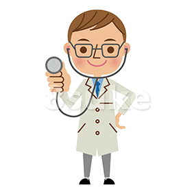 イラスト素材 聴診器を使う医者 ドクター ベクター Jpg 8suke