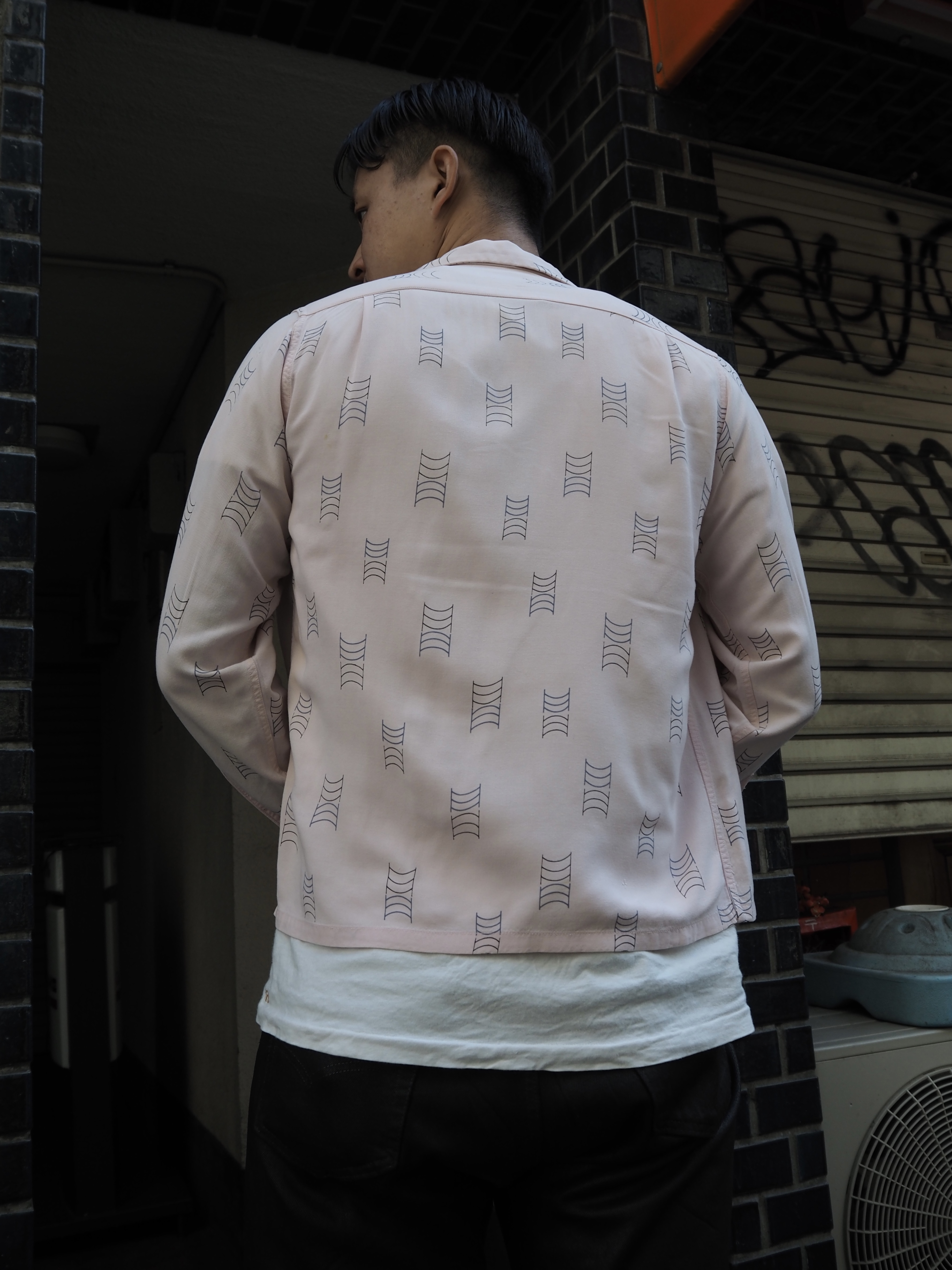 50’s Towncraft レーヨンシャツ ピンク Sサイズ の画像 3