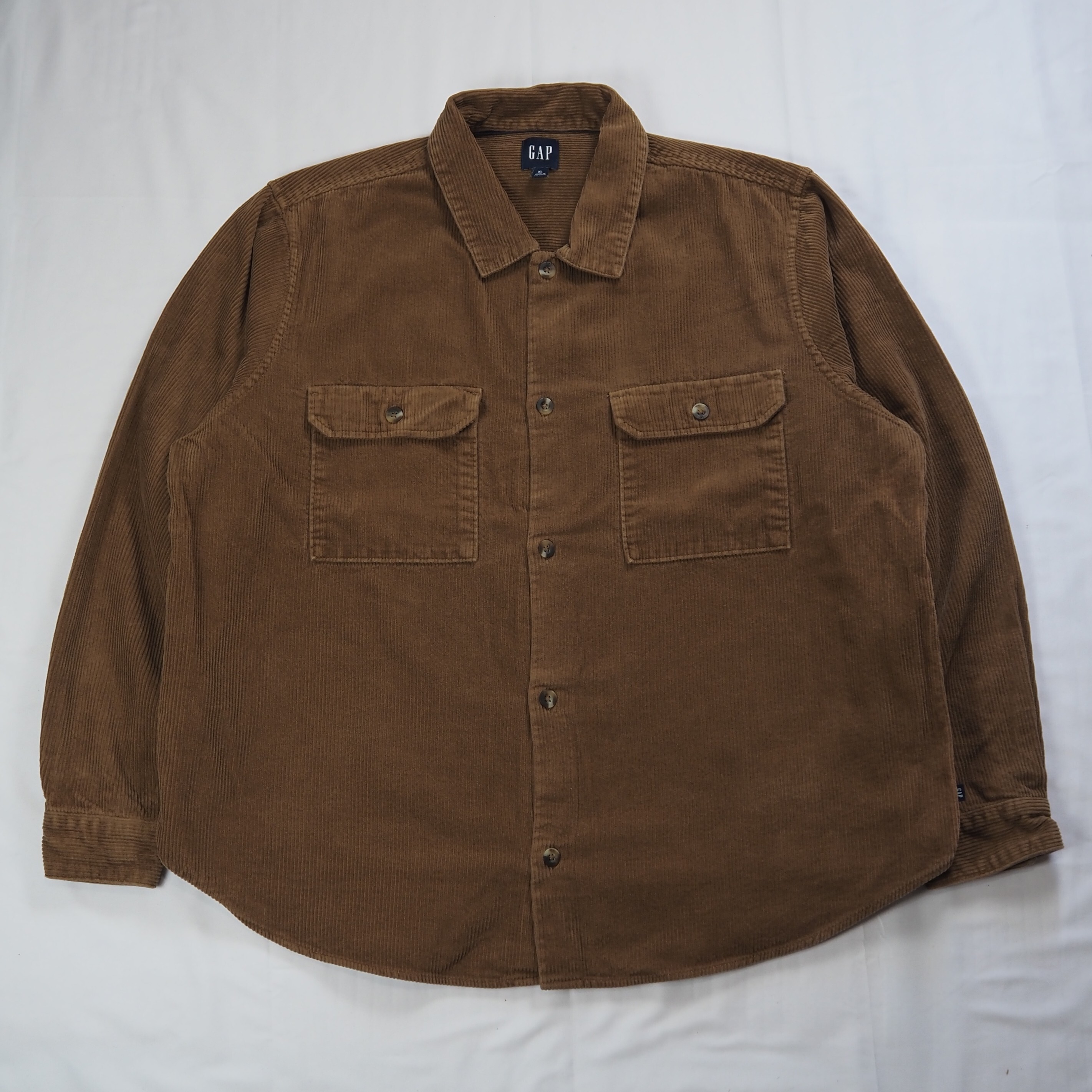 GAP コーデュロイシャツ 太畝 XL ブラウン