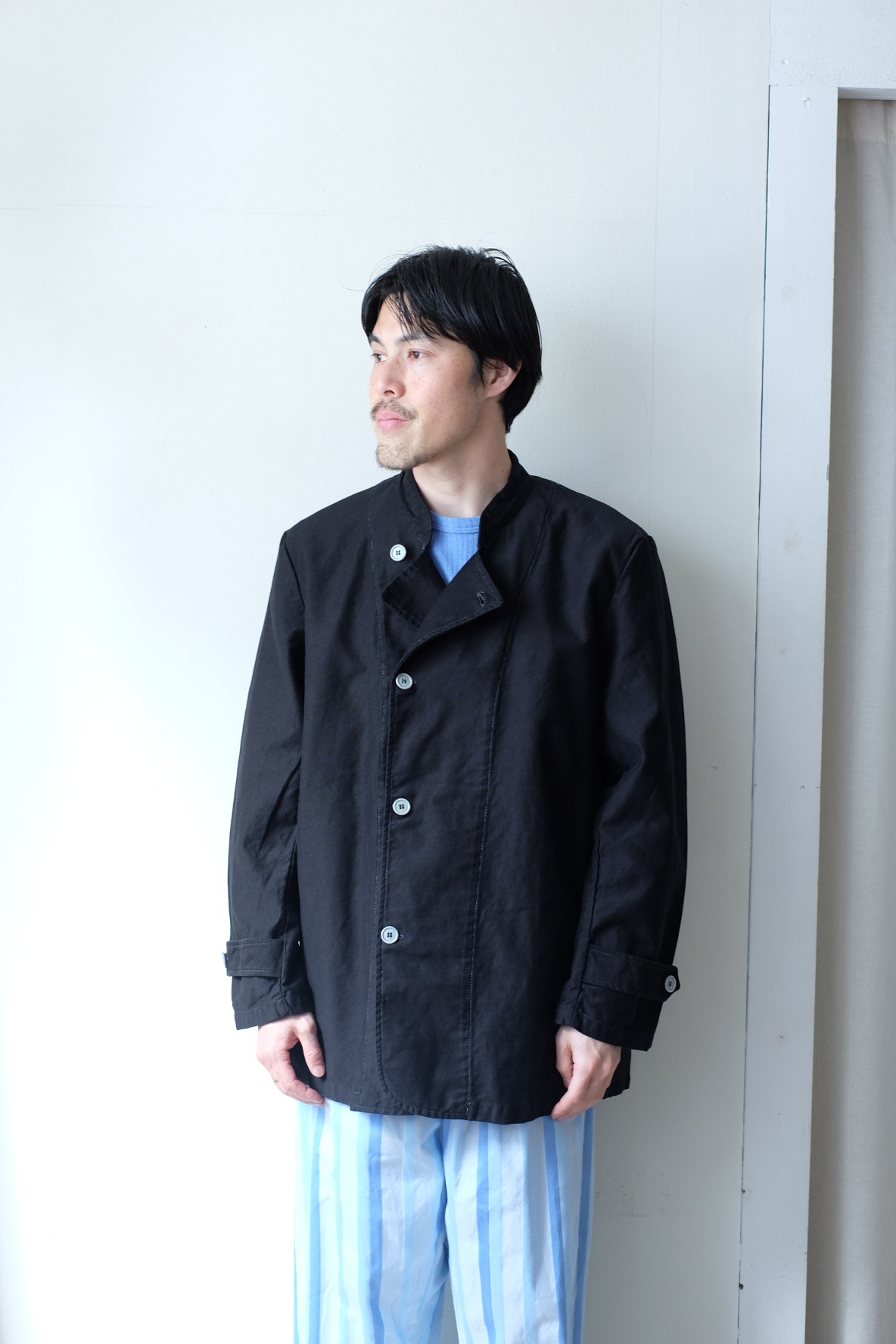 Italian military over dye cook jacket “over dye” の画像 12