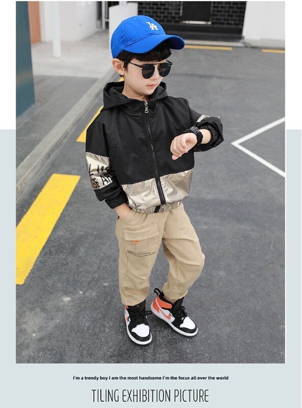 黒金ジャケット 韓国子供服通販 Gameness 黒金ジャケット 韓国子供服通販 Gameness